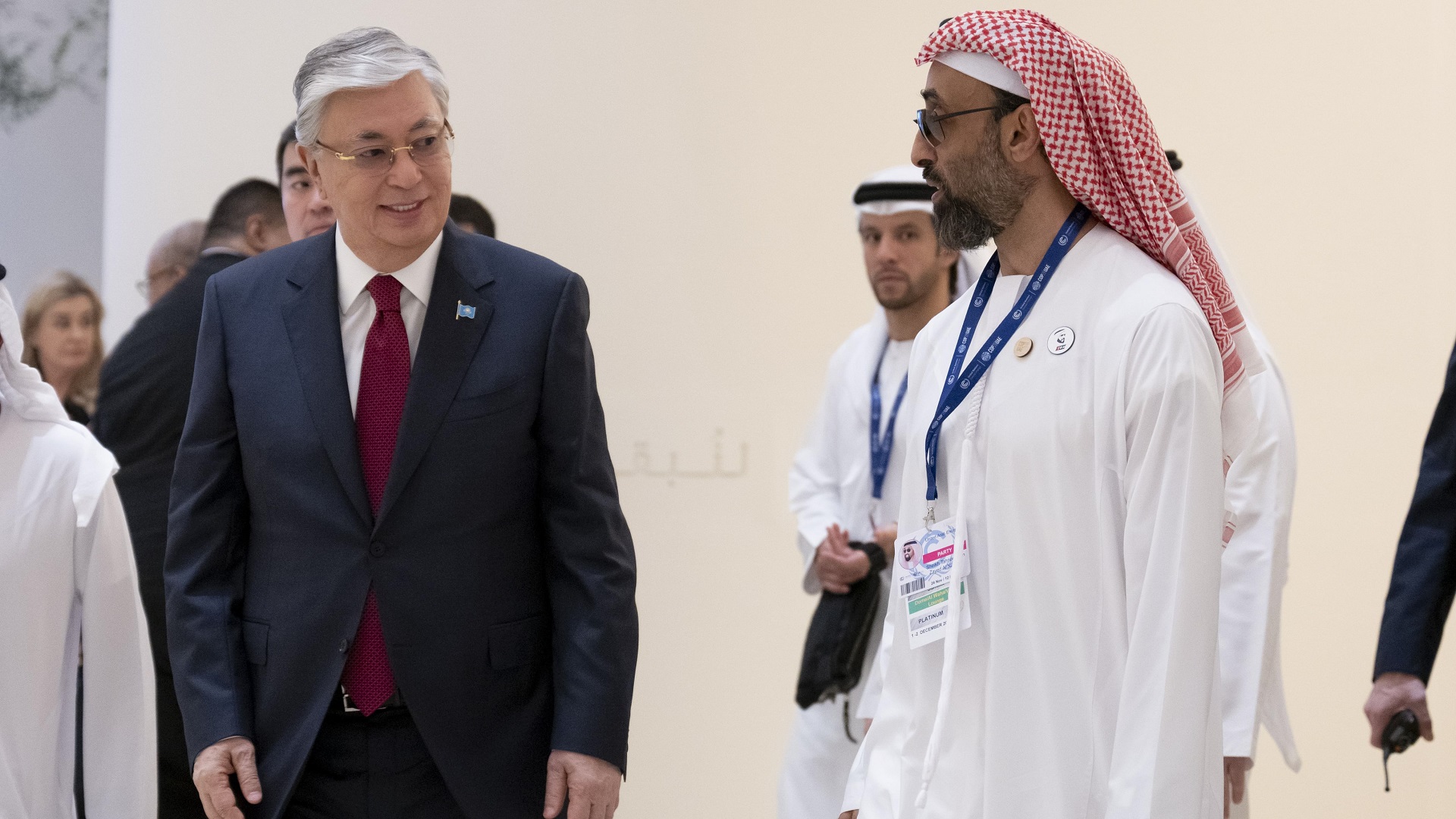 Image for the title: Tahnoun bin Zayed meets Presidents of Colombia and Kazakhstan 