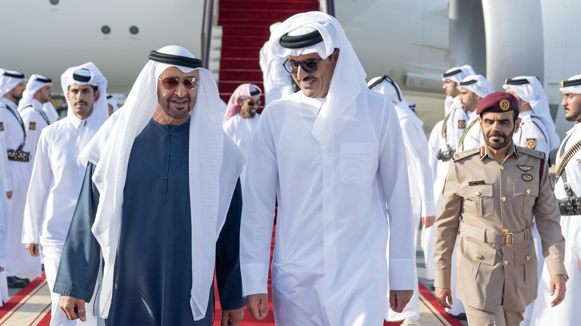 Image for the title: UAE President arrives in Qatar for Int'l Horticultural Expo 2023 