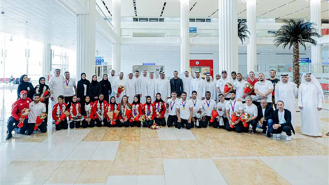 Image for the title: UAE jiu-jitsu champions receive heroic welcome at Dubai Airport 