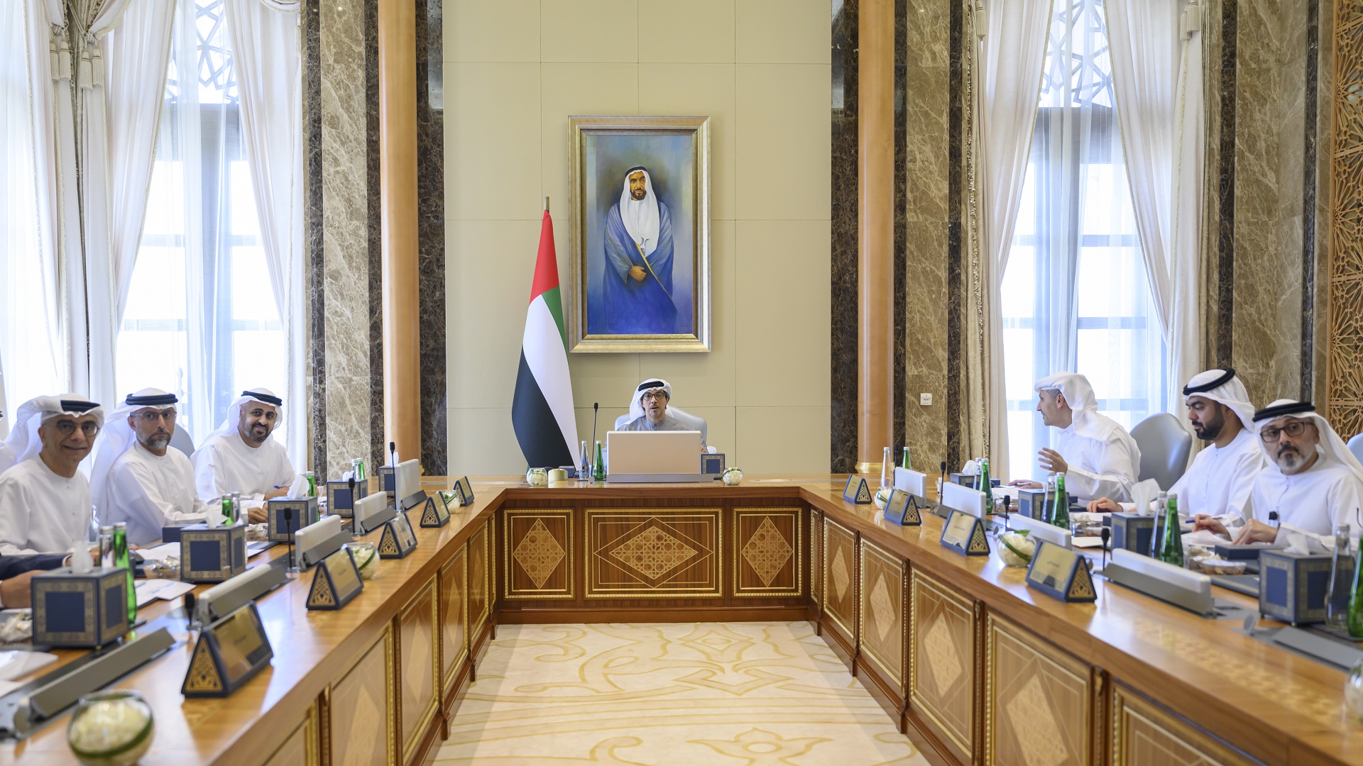 Image for the title: Mansour bin Zayed chairs Mubadala Investment's Board Meeting 