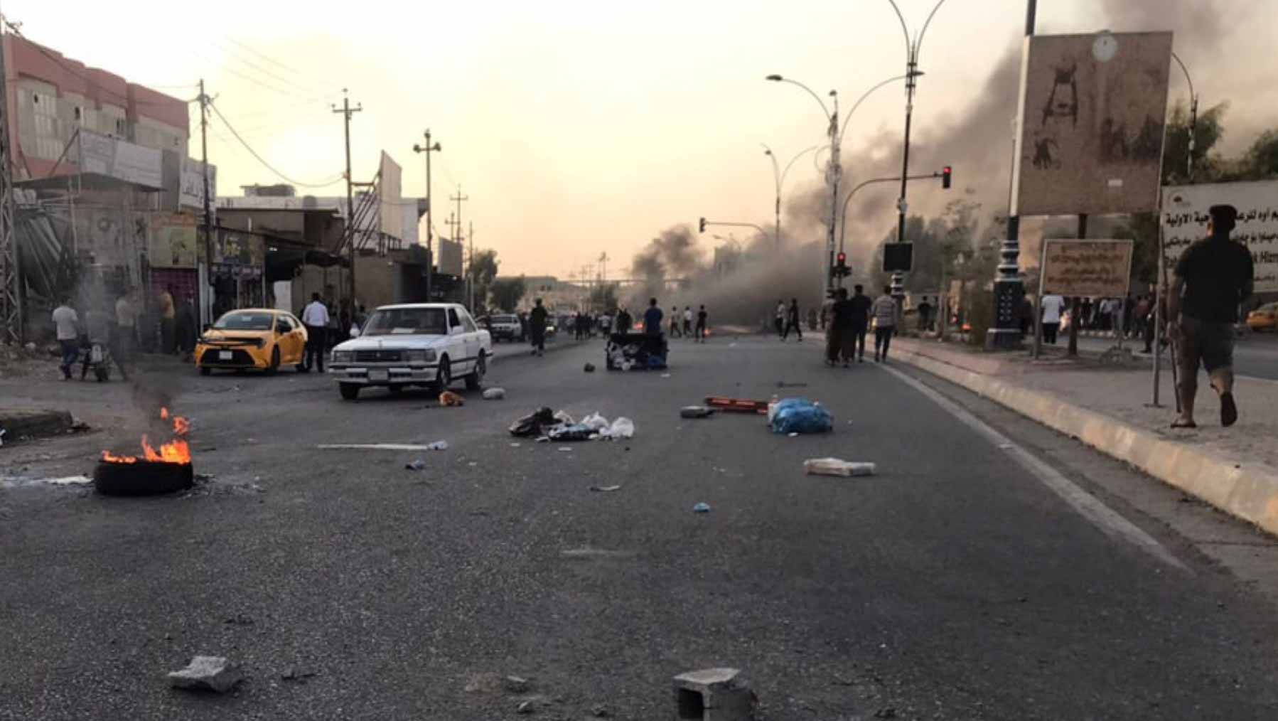 Image for the title: Protester killed, dozen wounded in clashes in Iraq city of Kirkuk 