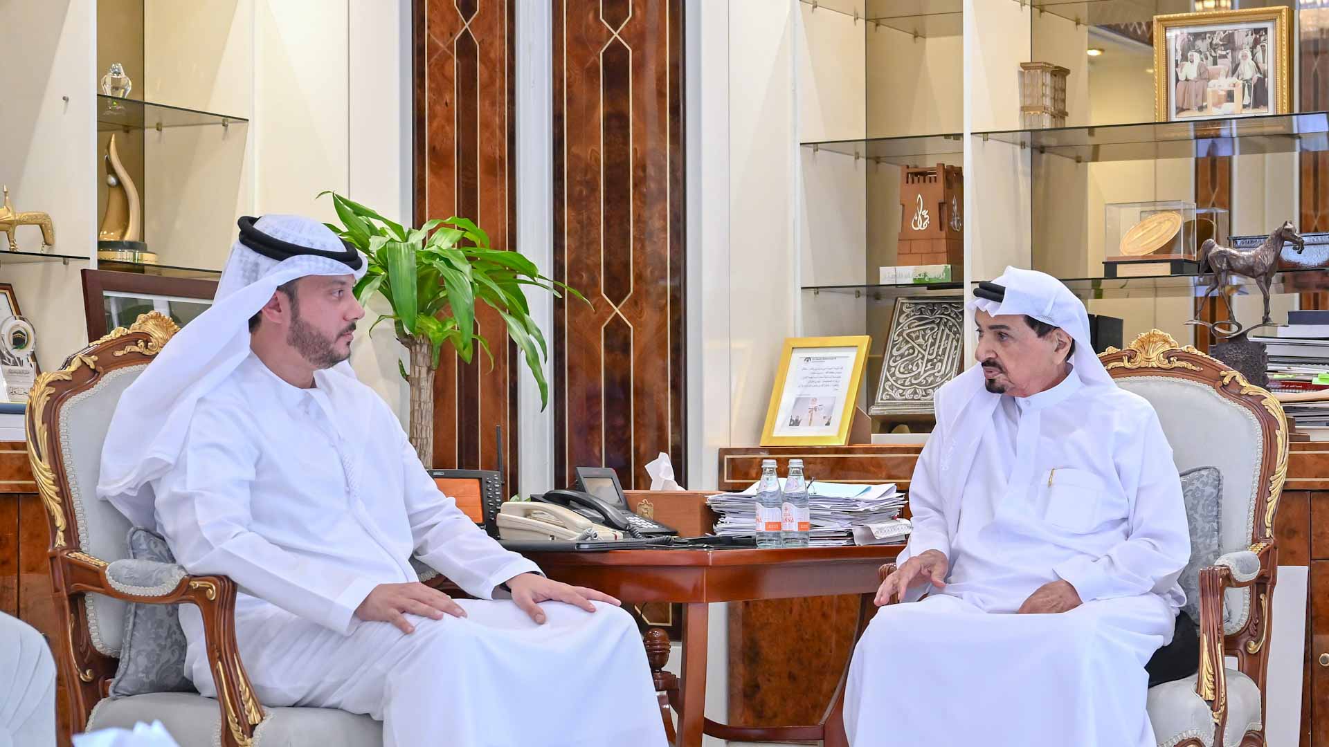 Image for the title: Ajman Ruler receives CEO of Ajman Bank 