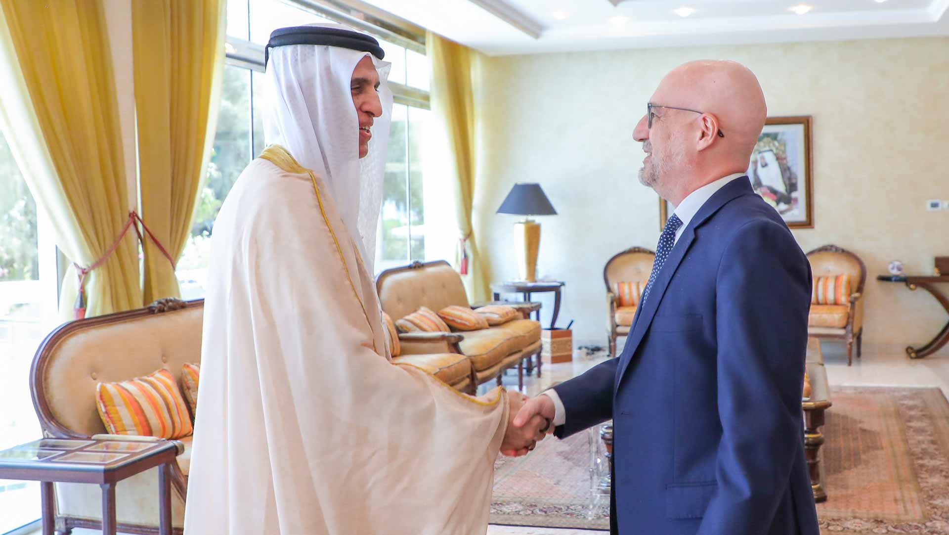 Image for the title: RAK Ruler receives Ambassador of Italy, Council-General 