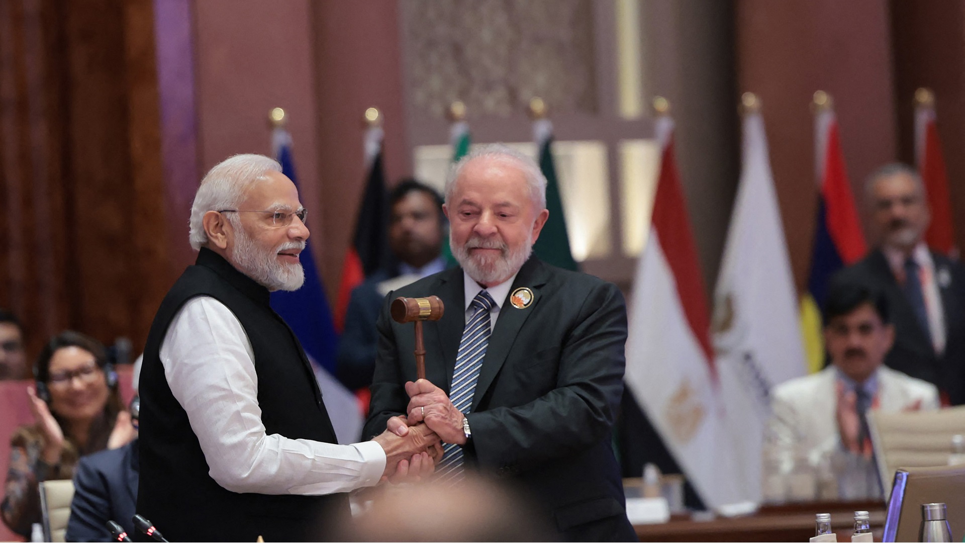 Image for the title: India hands over G20 presidency to Brazil 