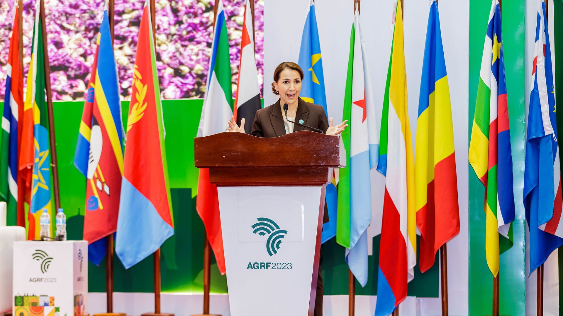 Image for the title: Mariam Al Muhairi participates in AGRF in Tanzania 