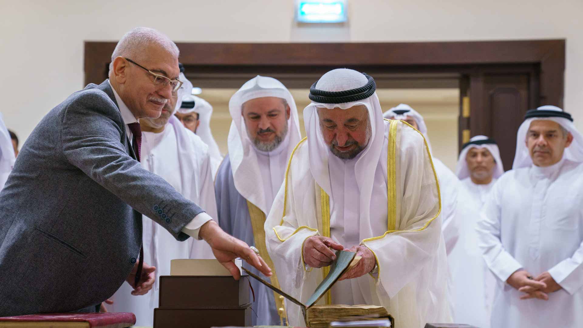 Image for the title: Sharjah Ruler visits House of Manuscripts 