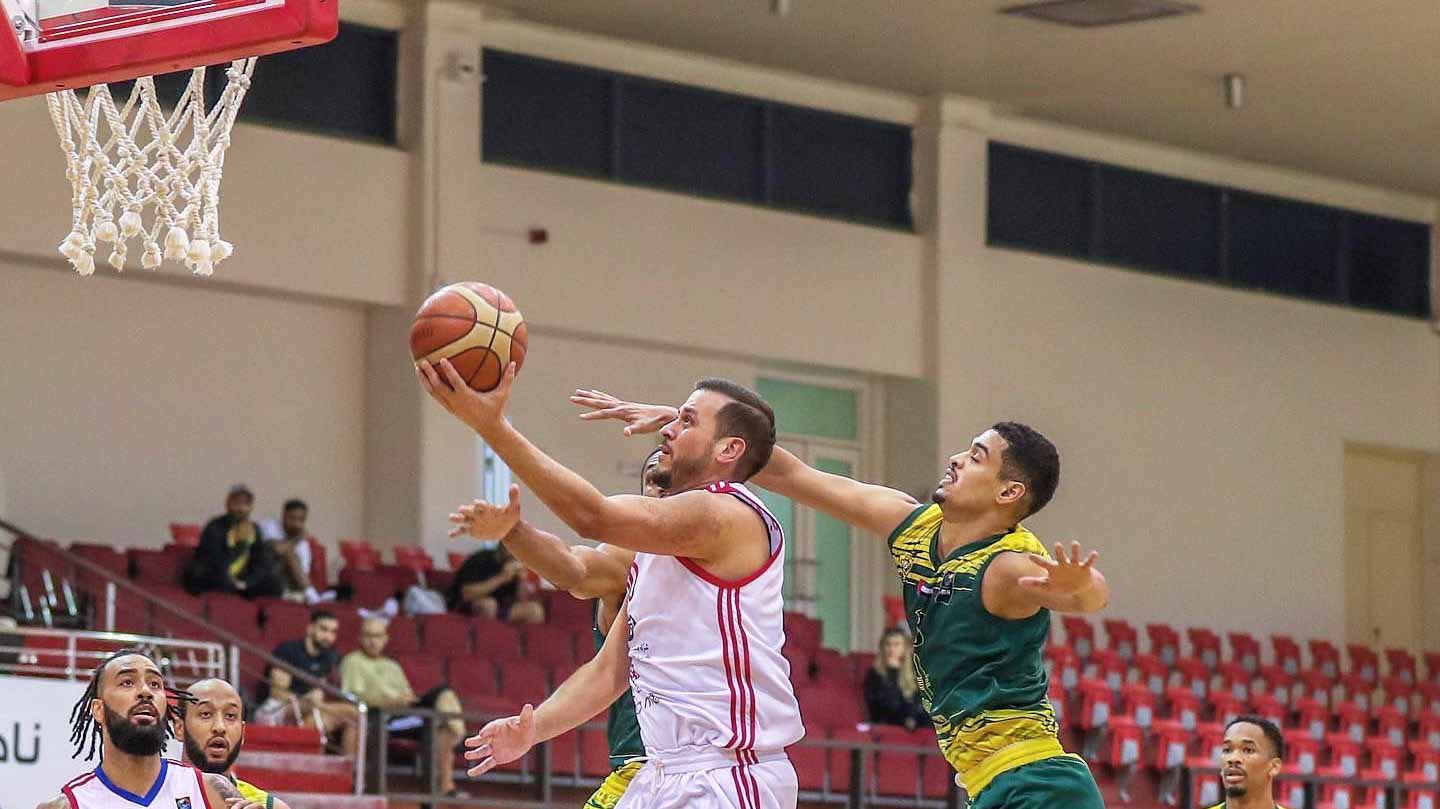 Image for the title: Al Wasl defeats Sharjah men's basketball team 77-74 