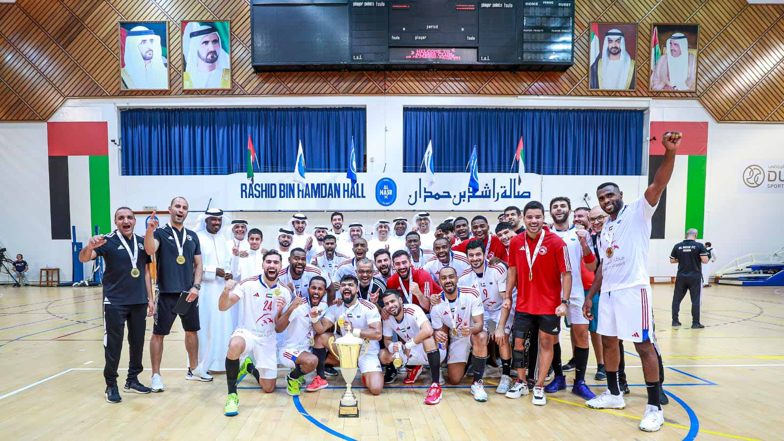 Image for the title: Sharjah wins handball super cup for sixth time in a row 