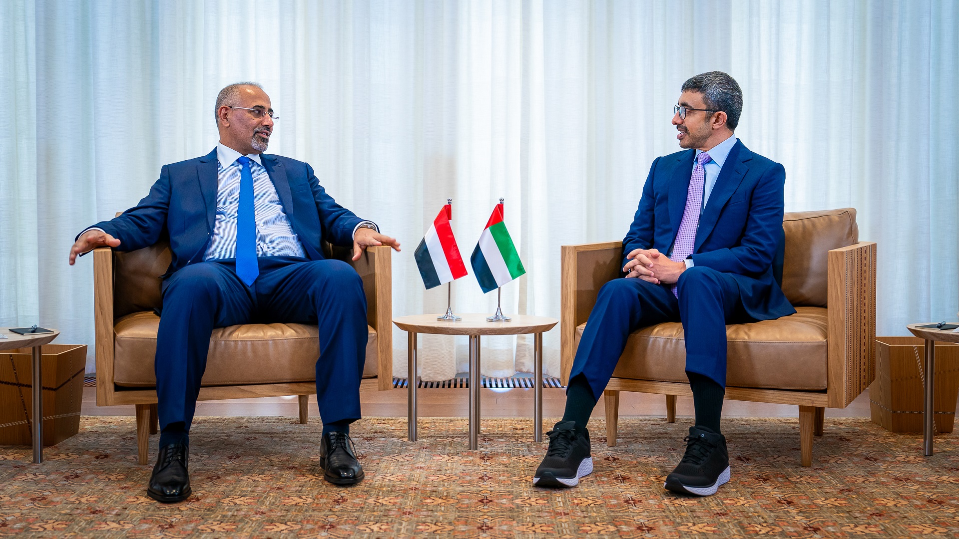 Image for the title: UAE FM meets Deputy Head of Yemen's PLC in New York 