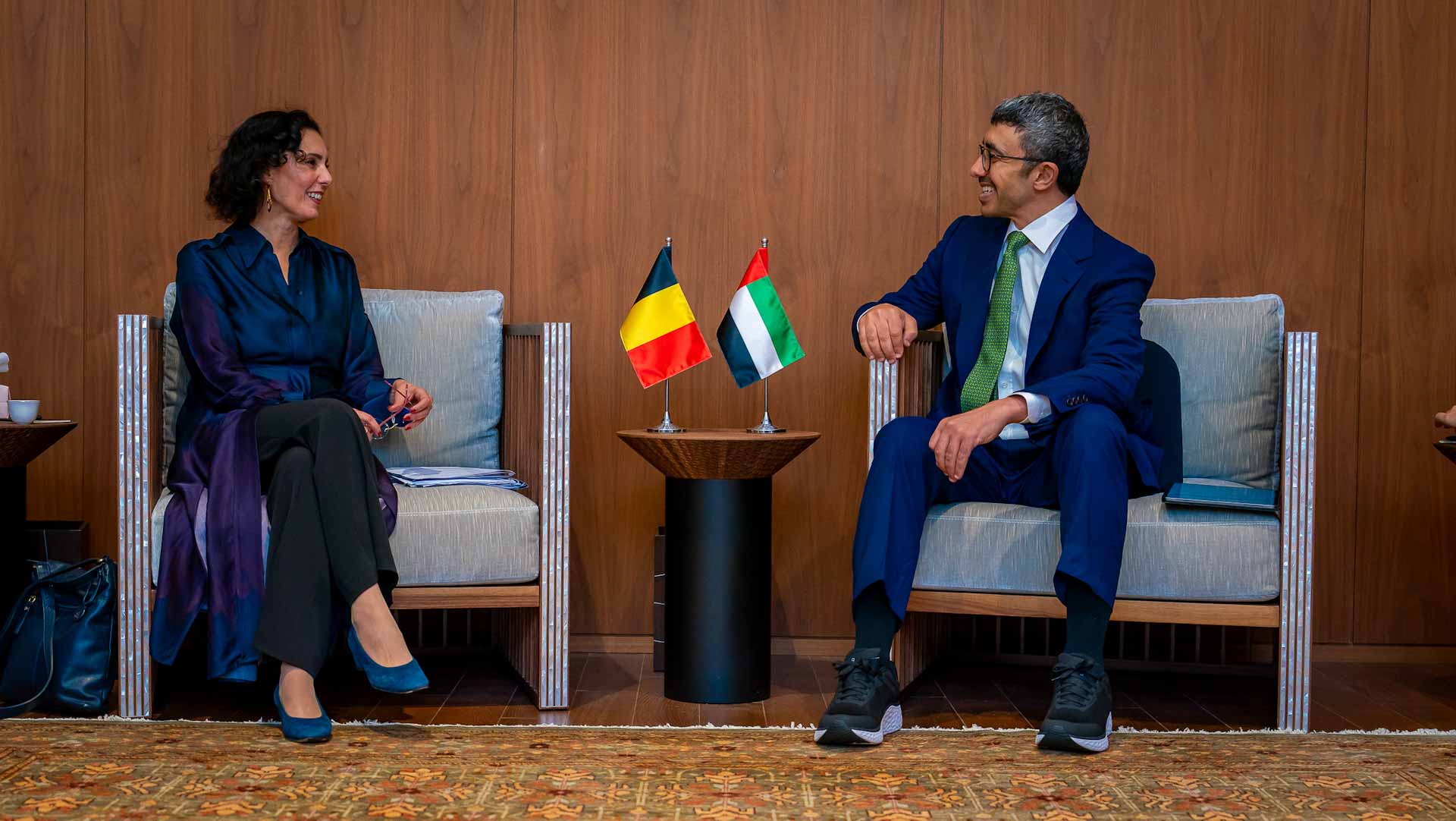 Image for the title: UAE FM meets counterparts on sidelines of UNGA78 