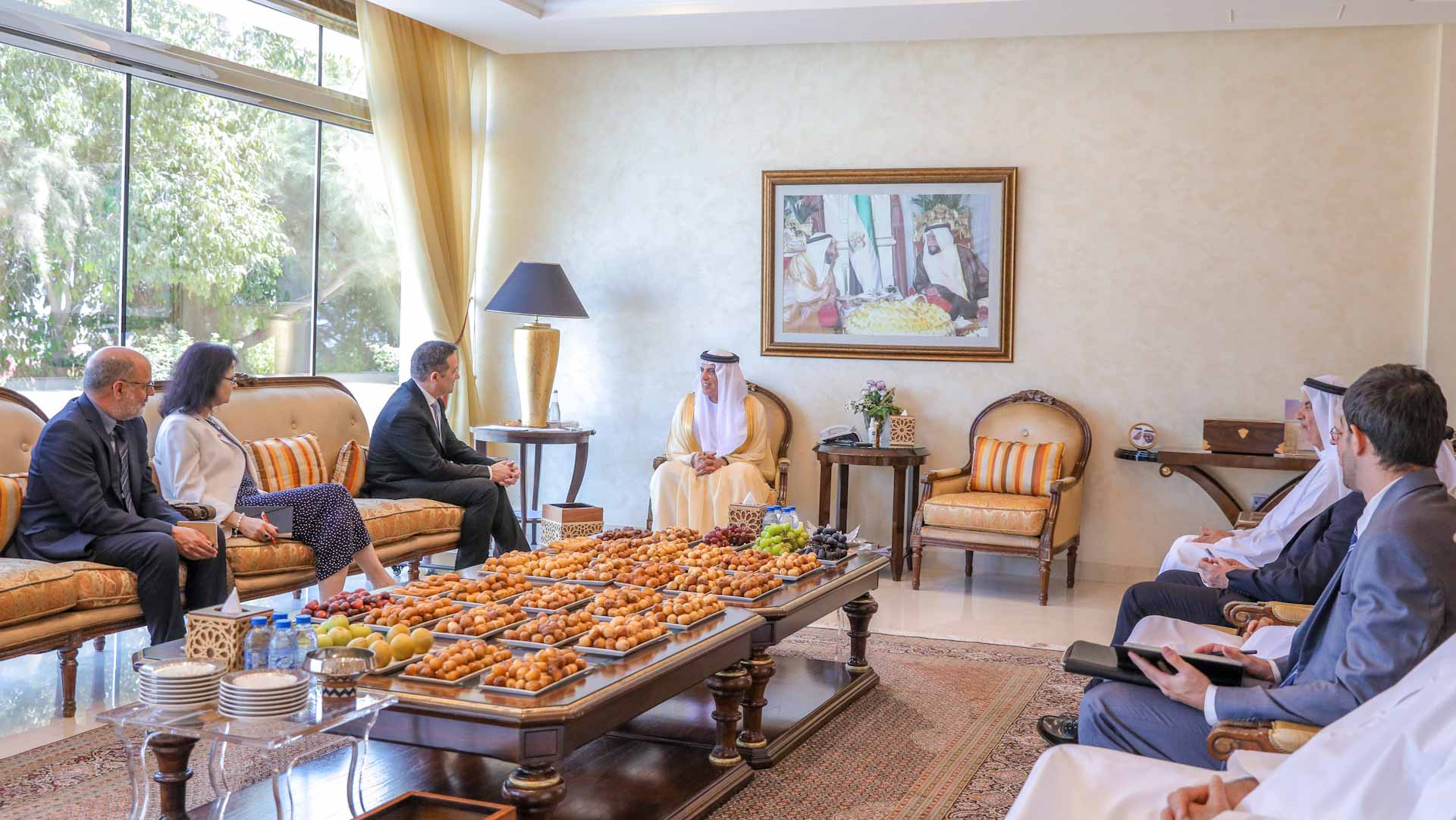 Image for the title: Saud bin Saqr receives Swiss ambassador 