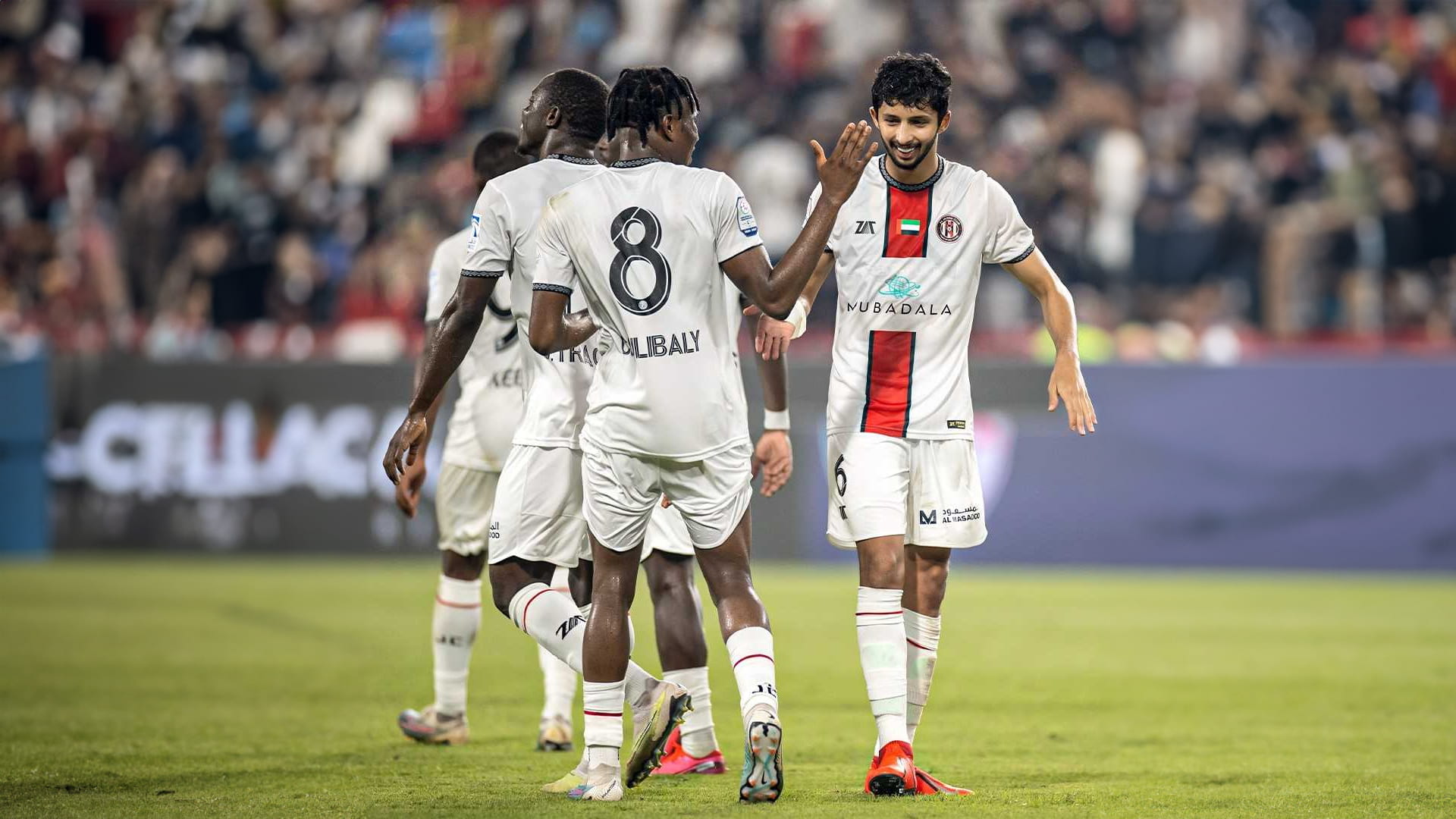 Image for the title: Al Jazira snatch 3-1 win from Al Bataeh in ADNOC Pro League 