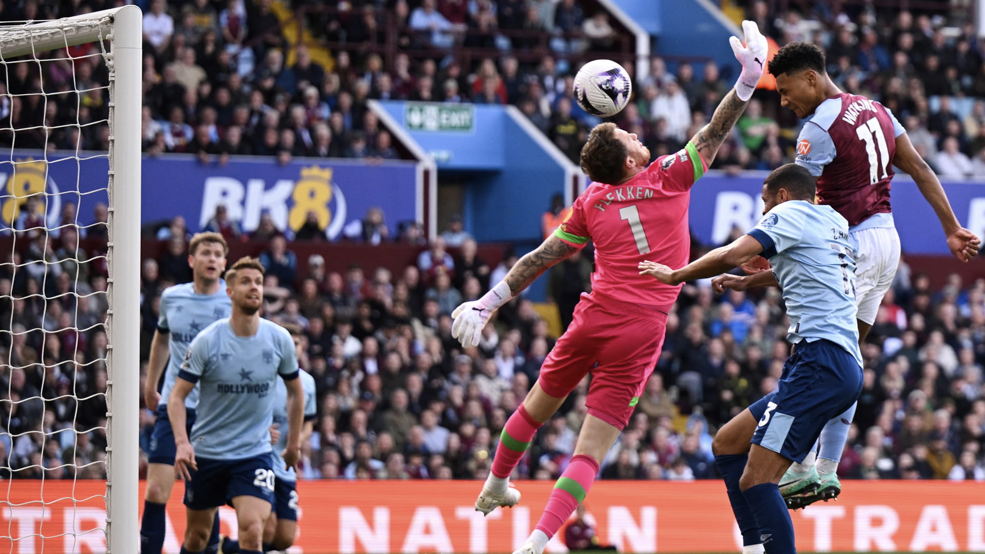 Image for the title: Aston Villa stumbles against Brentford in Premier League 