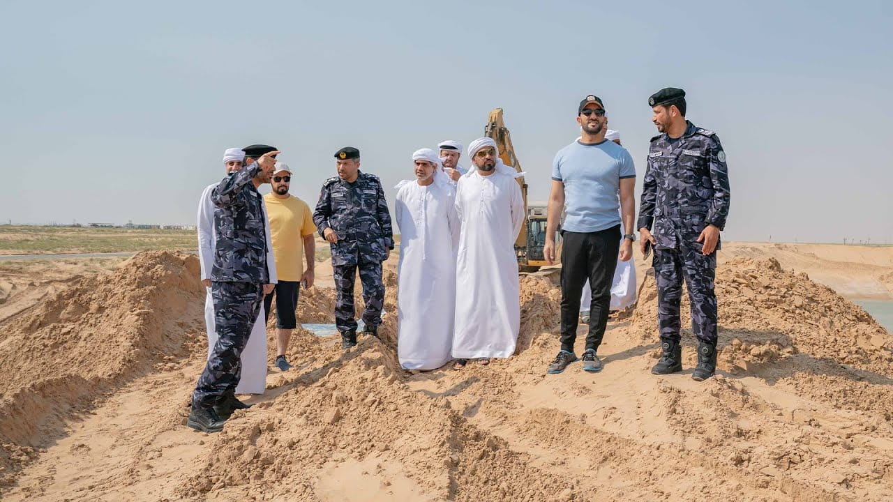 Image for the title: Sultan bin Ahmed inspects homes affected by severe weather 