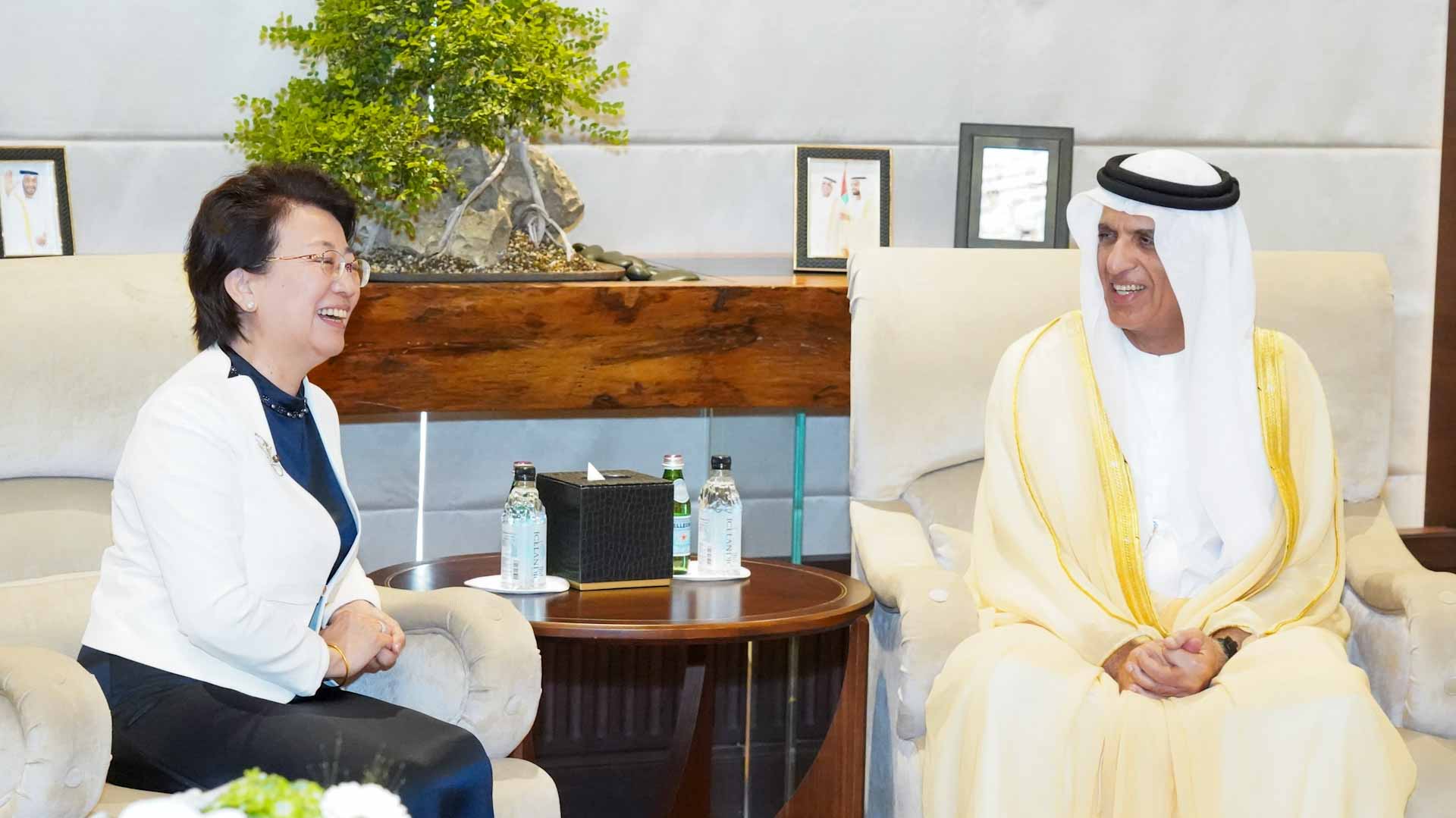 Image for the title: Saud bin Saqr receives Consul-General of China in Dubai 