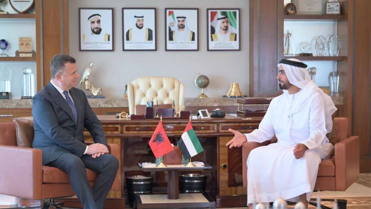 Image for the title: Saif bin Zayed meets with Albania's Interior Minister 