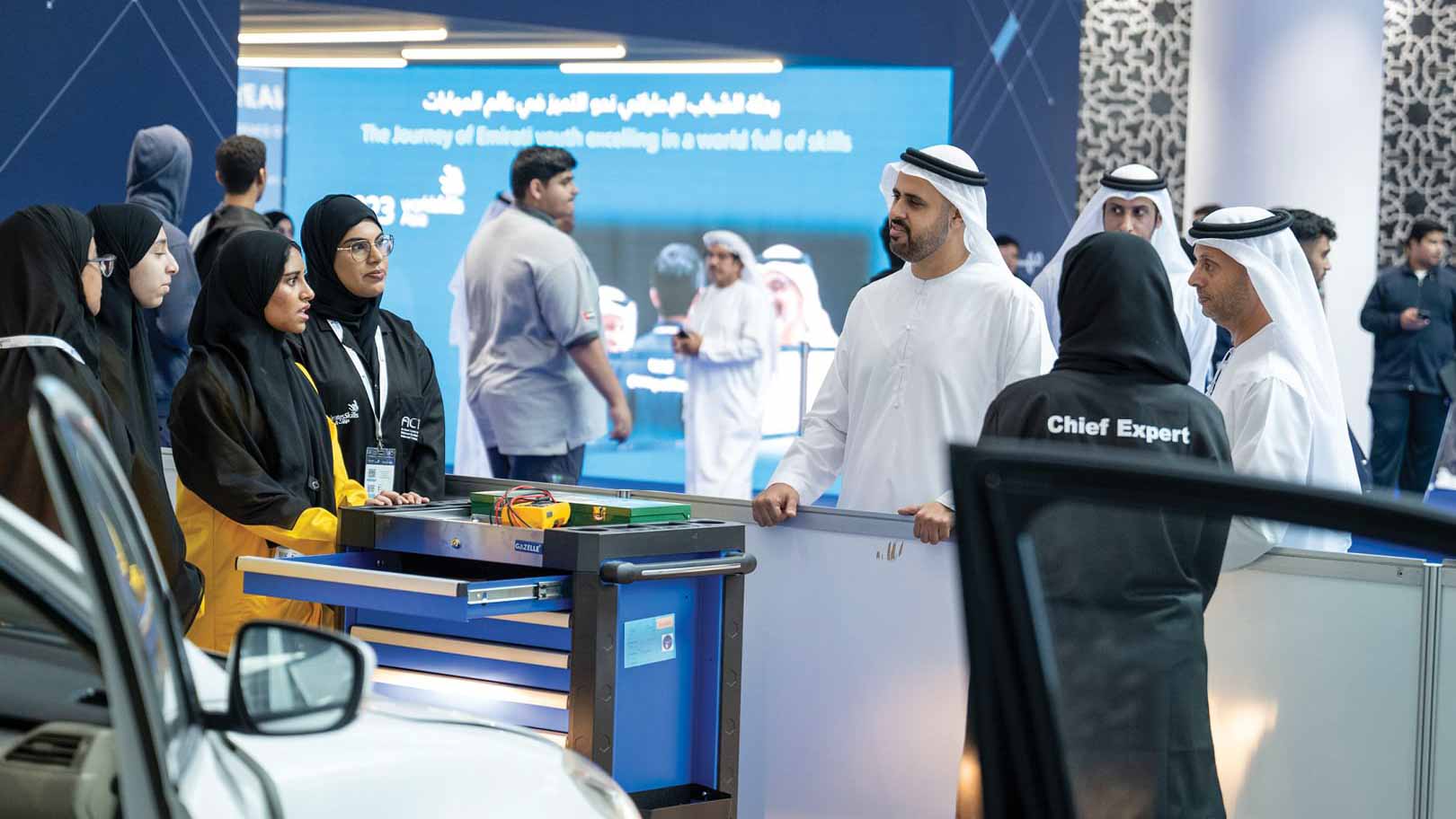 Image for the title: Theyab bin Mohamed bin Zayed attends TVET Leaders Forum 