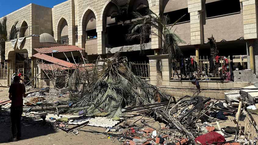 صورة بعنوان: إدانات أممية وعربية لقصف إسرائيل مدرسة "التابعين" بغزة 