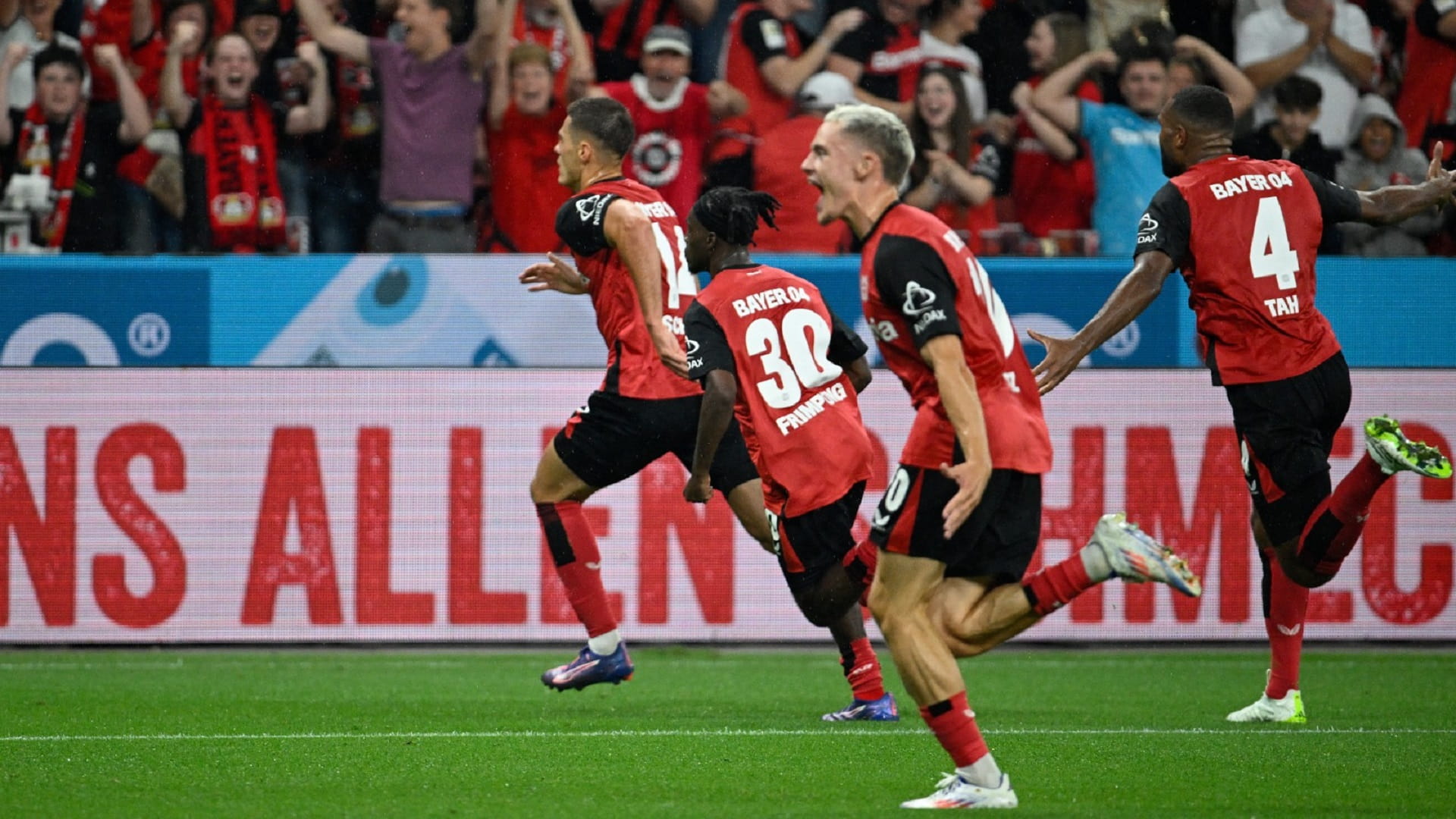 Image for the title: Leverkusen defeat Stuttgart on penalties to win German Super Cup 