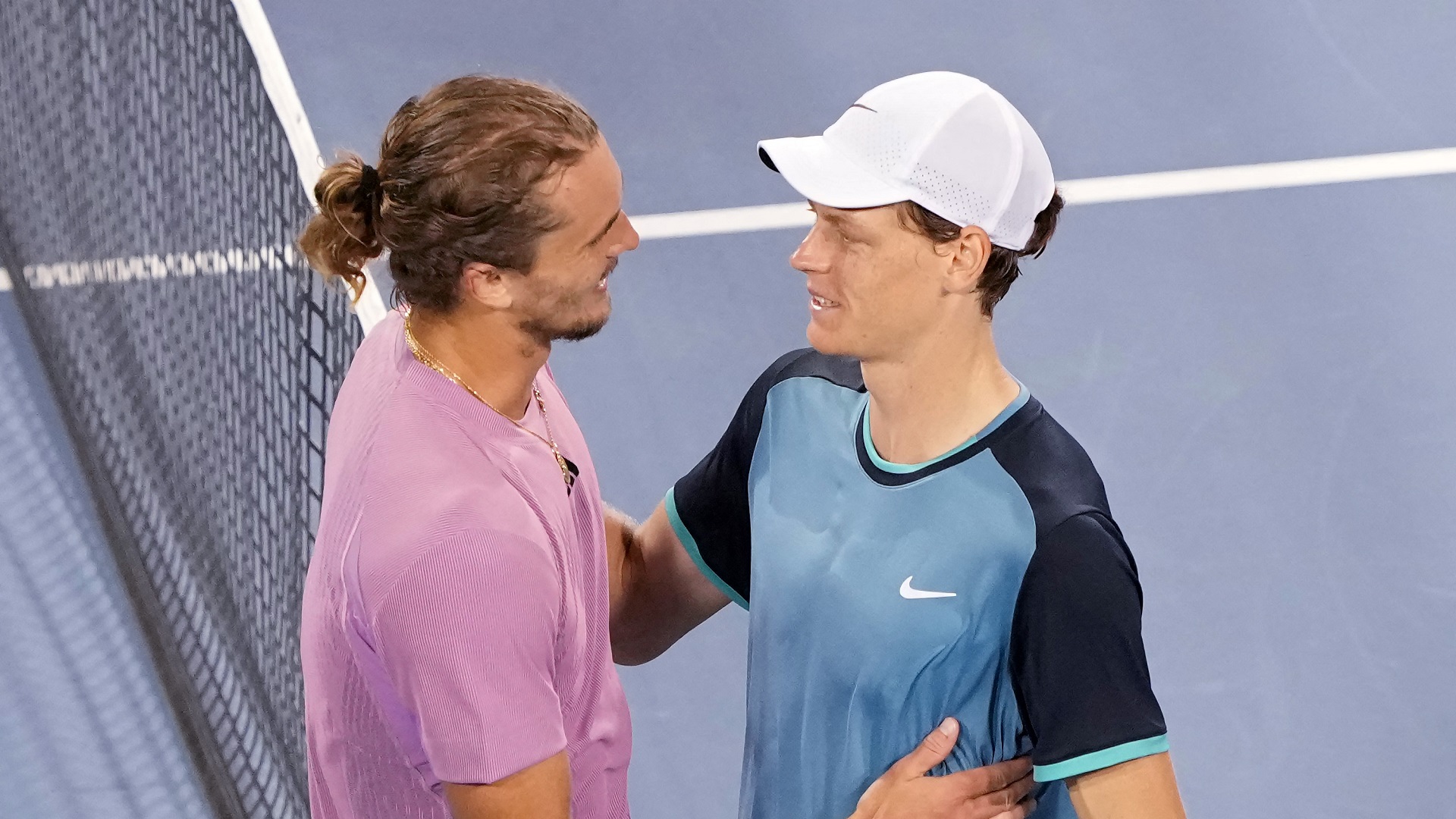 Image for the title: Sinner edges past Zverev to meet Tiafoe in Cincinnati final 