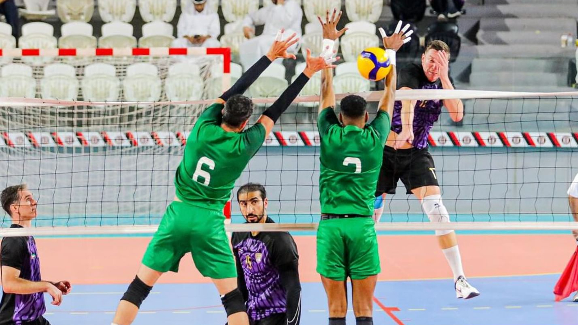 Image for the title: UAE volleyball team sweeps Qatar to reach West Asia Semi-Finals 