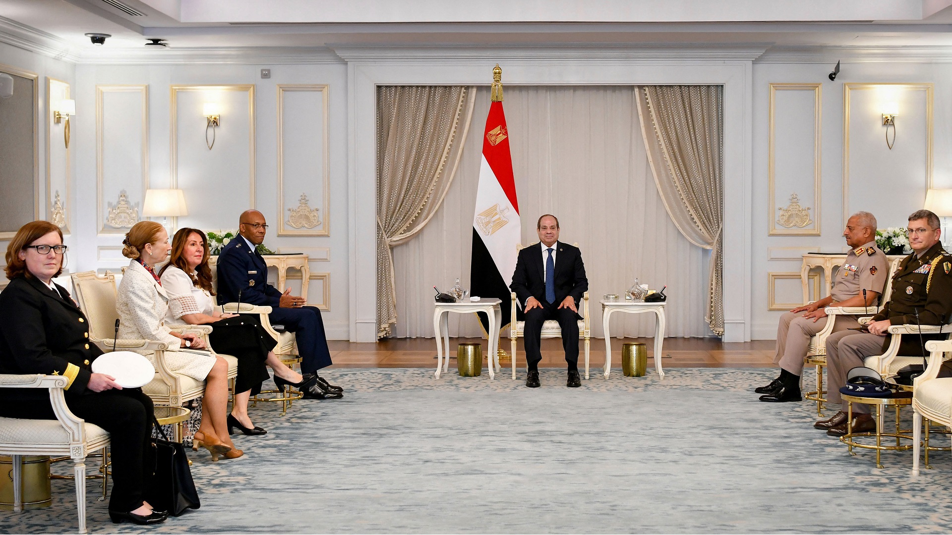 Image for the title: El-Sisi, US Joint Chiefs Chair discuss Middle East developments 