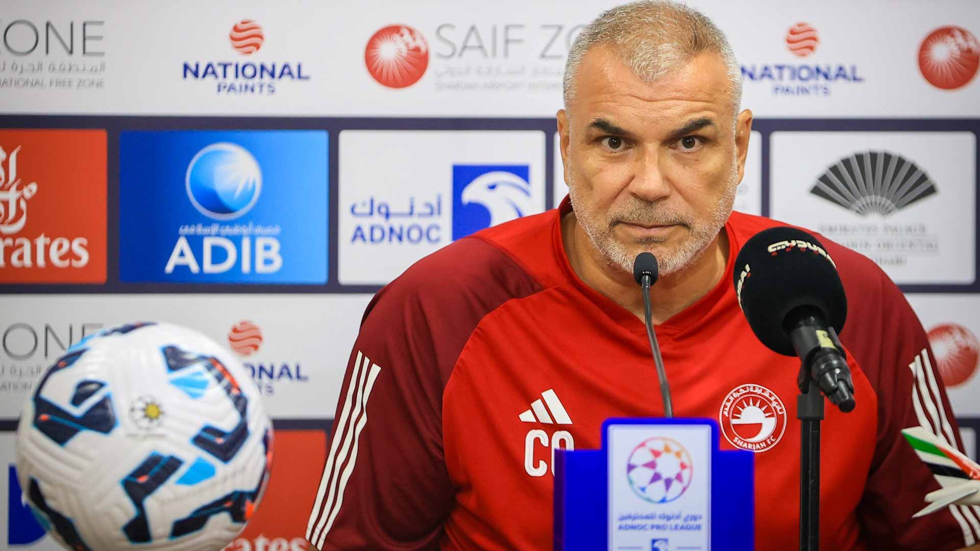 Image for the title: Cosmin confirms Sharjah's readiness for tough ADNOC League clash 