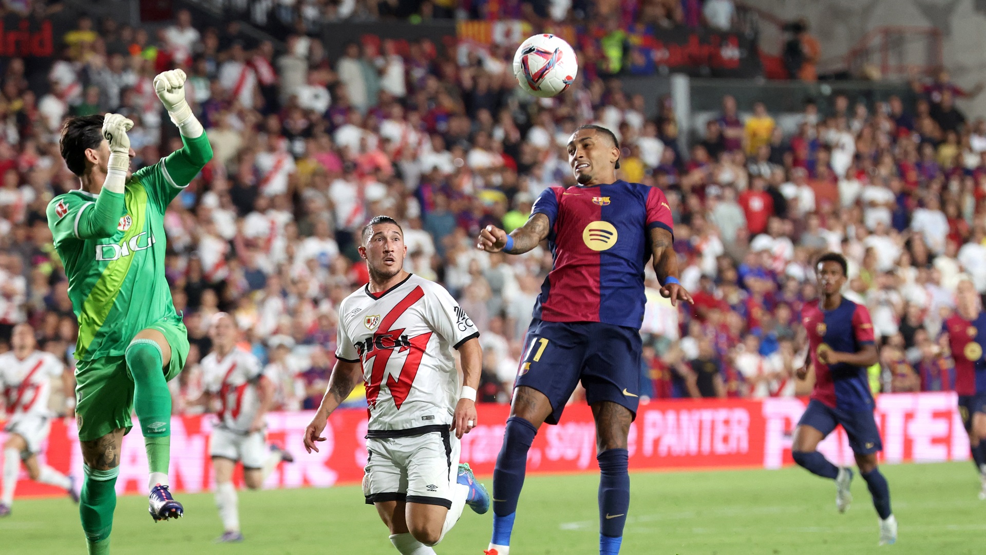 Image for the title: Olmo clinches Barca comeback win at Rayo on debut 