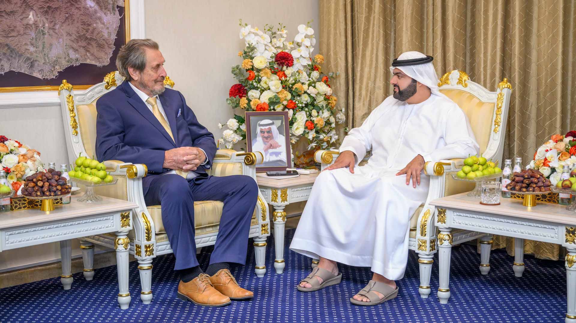 Image for the title: Crown Prince of Fujairah meets Errol Graham Musk 