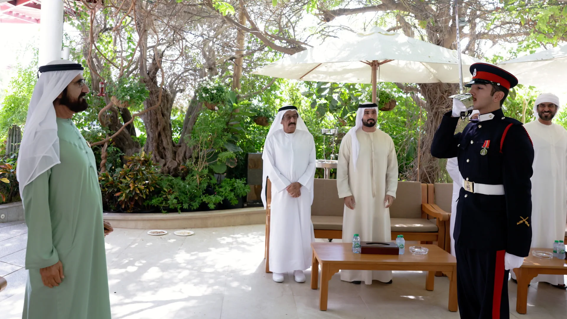 Image for the title: VP greets Mohammed bin Rashid bin Mohammed on graduation 