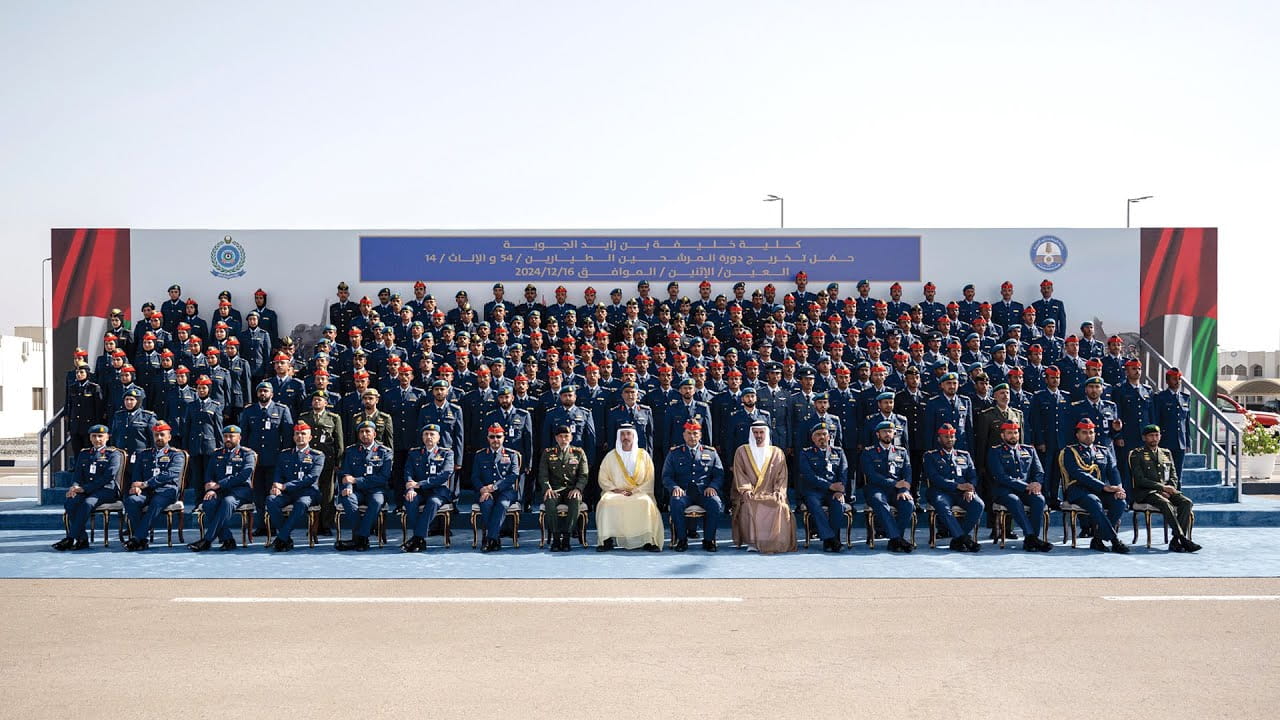 Hazza bin Zayed attends Khalifa bin Zayed Air College graduation 