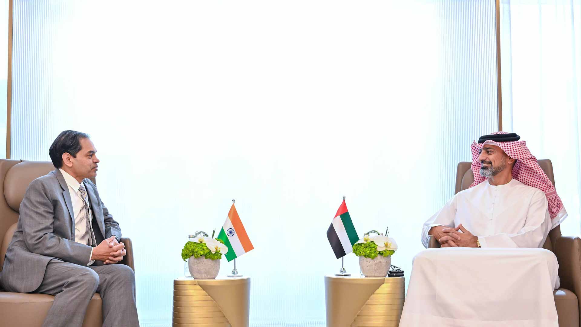 Ammar Al Nuaimi receives Indian ambassador