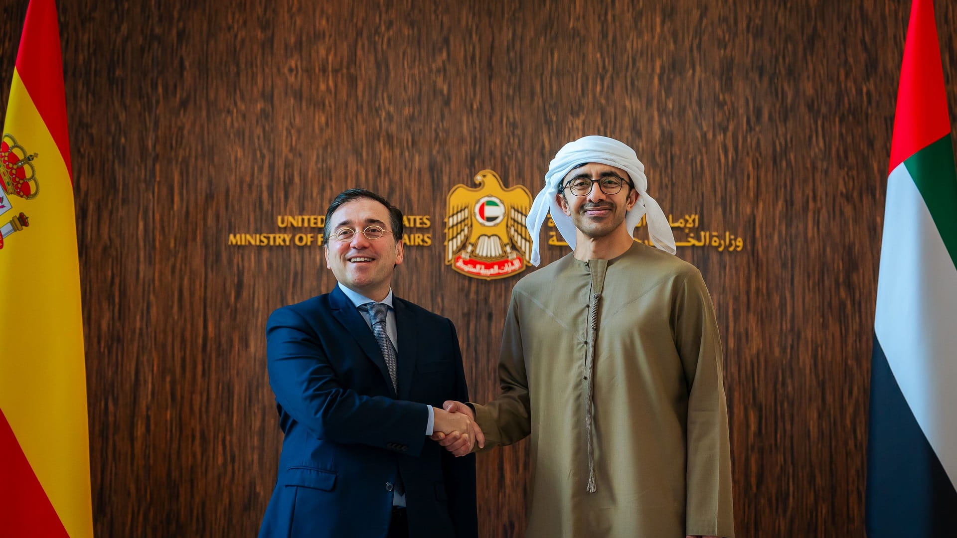 Image for the title: Abdullah bin Zayed receives Spanish FM 