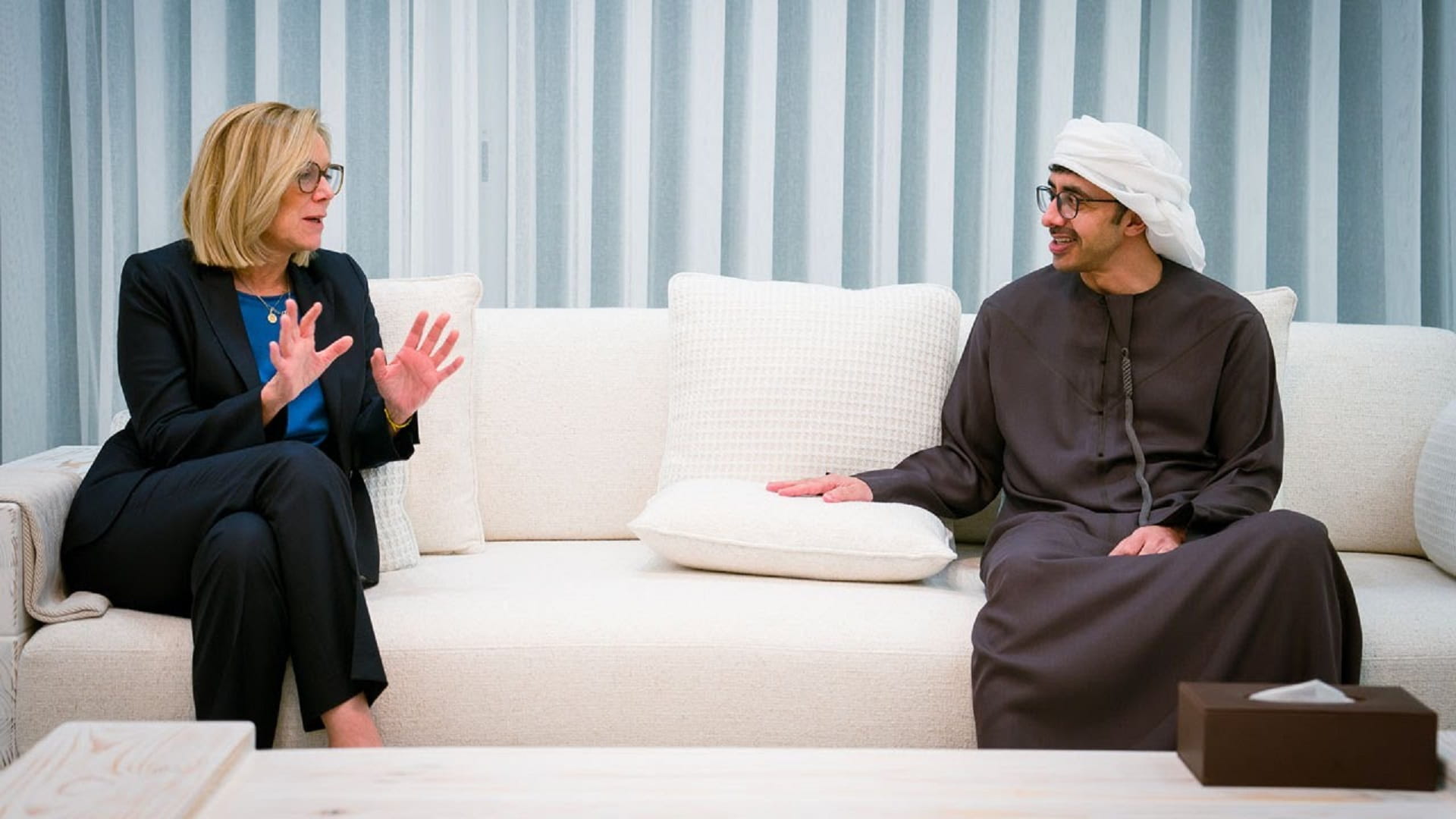 Image for the title: UAE FM, Kaag discuss humanitarian support for Palestinians 