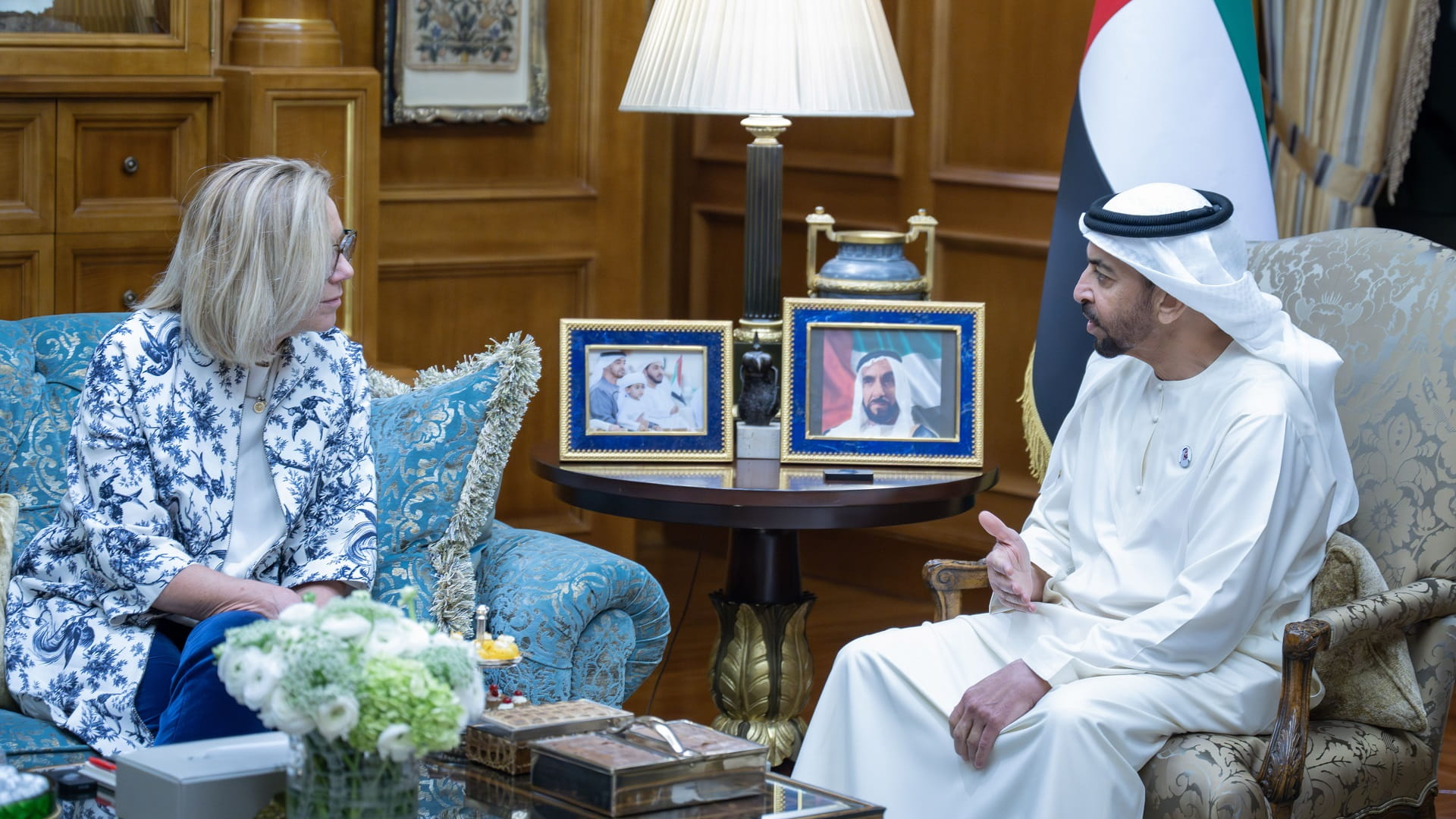 Image for the title: Hamdan bin Zayed meets Sigrid Kaag  