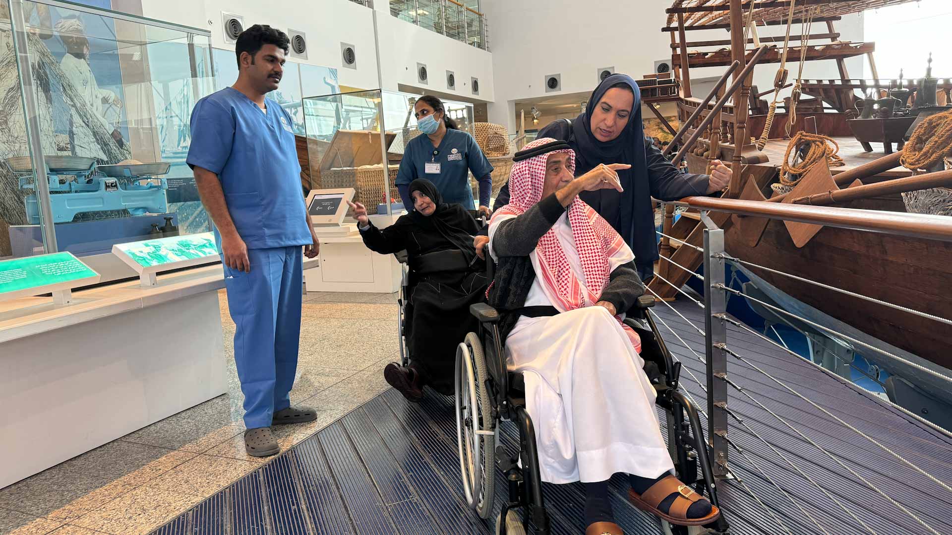 Image for the title: Elderly Citizens take part in "Life of Sea People" session 