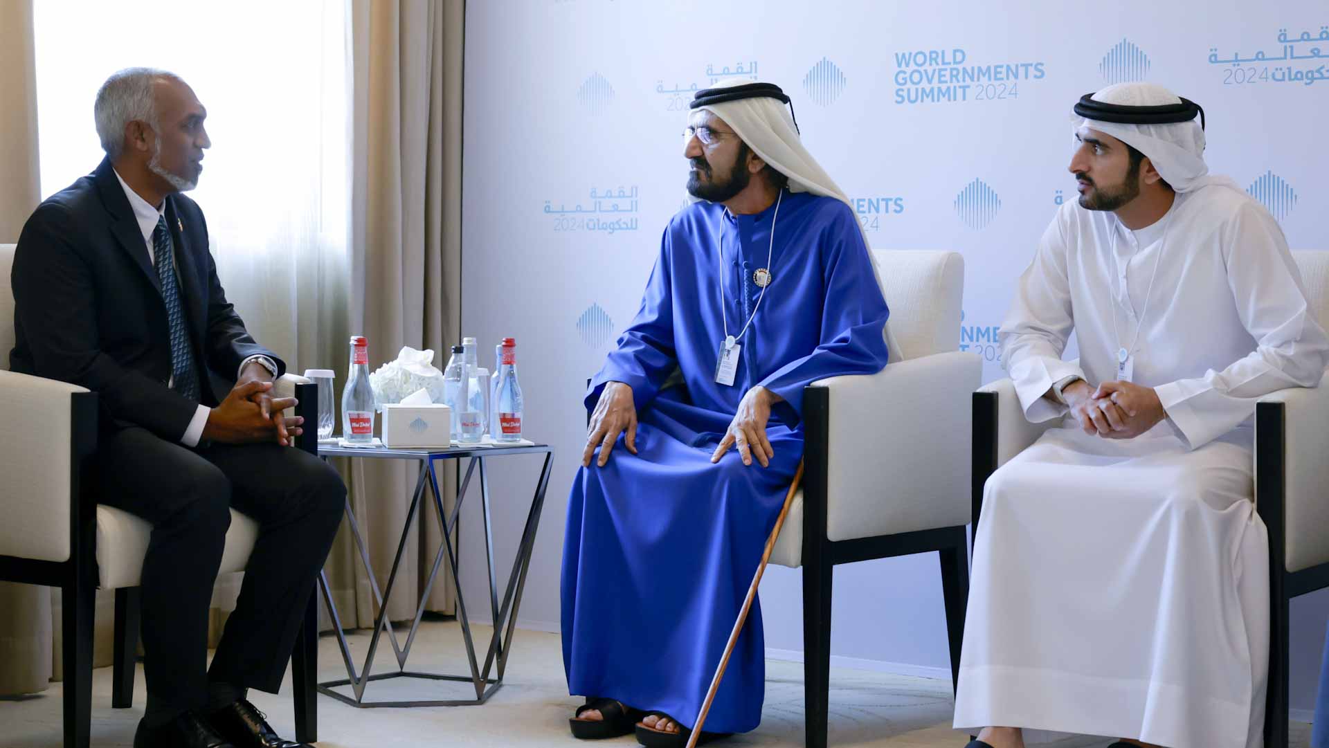 Image for the title: Mohammed bin Rashid meets with President of Maldives 