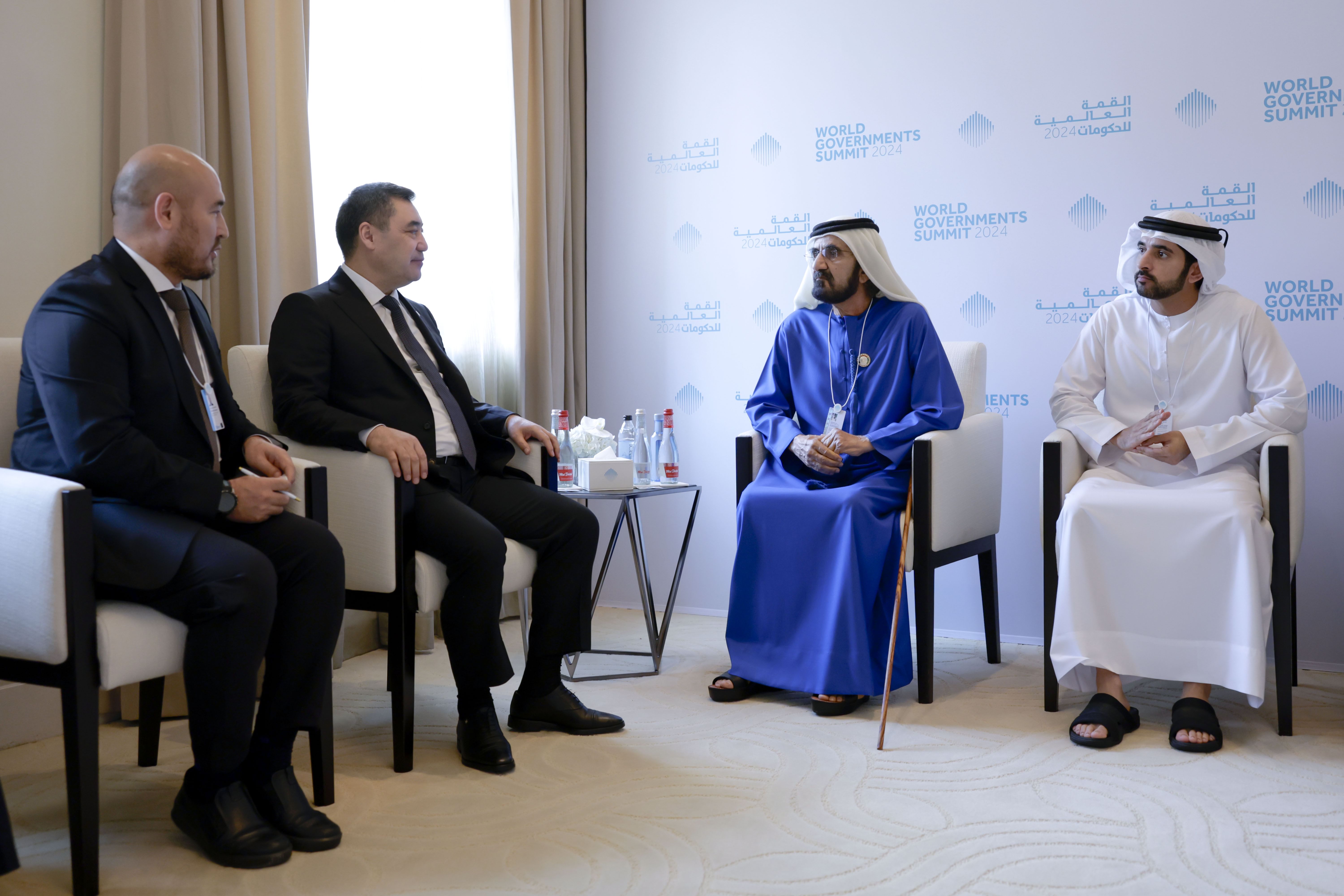 Image for the title: Mohammed bin Rashid meets with President of the Kyrgyz Republic 