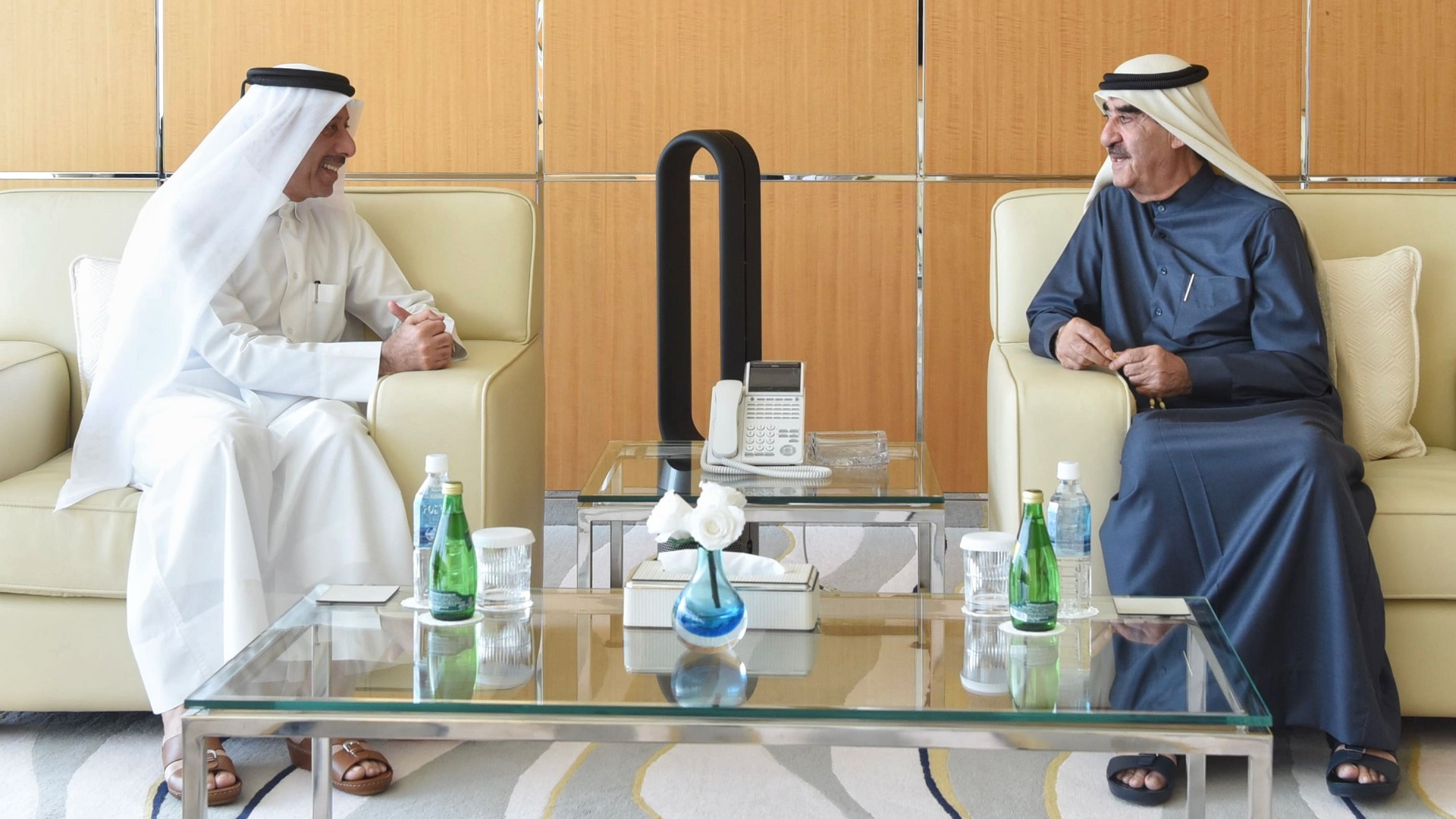 Image for the title: UAQ Ruler receives Qatari ambassador to UAE 