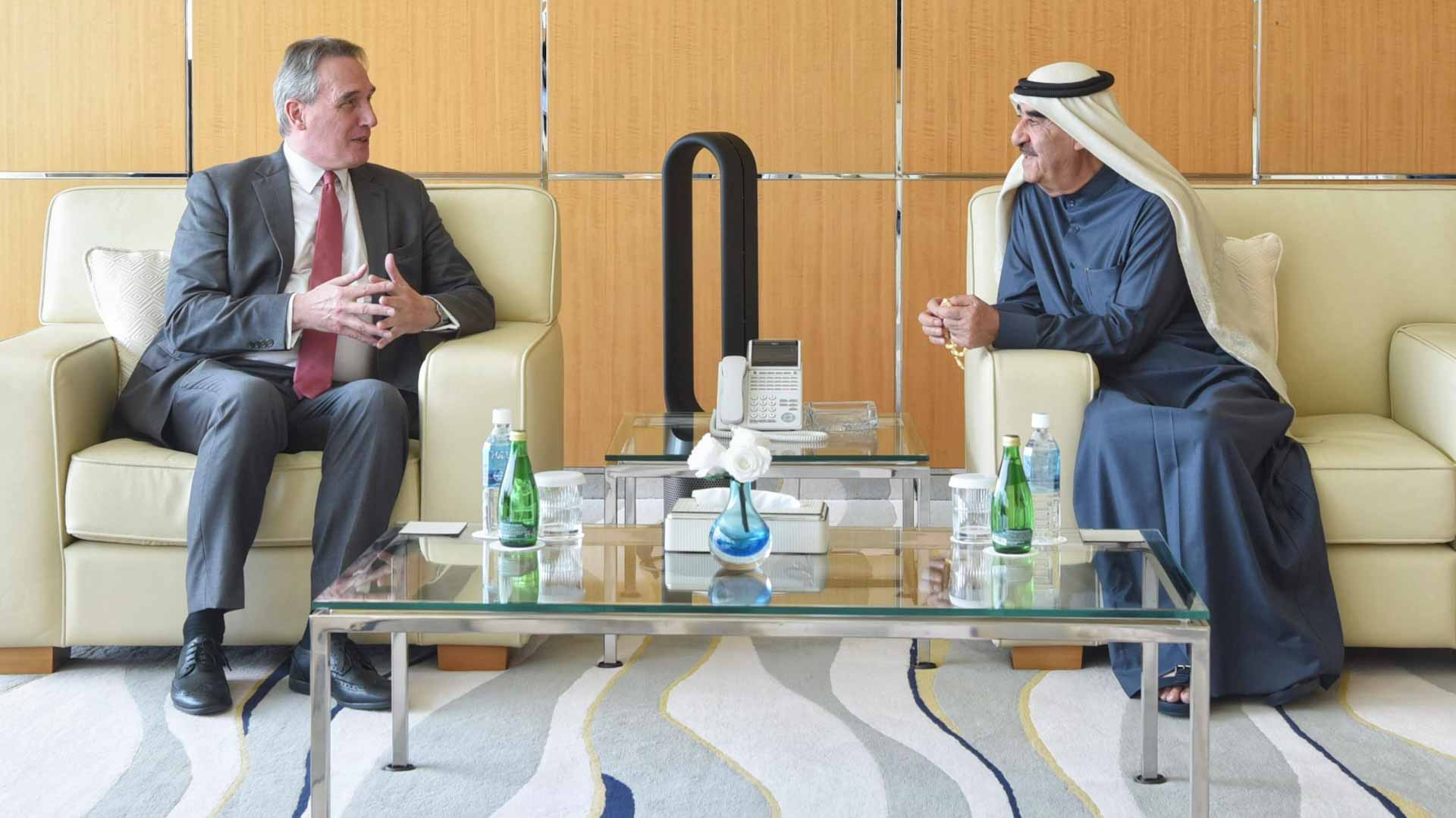 Image for the title: UAQ Ruler receives Ambassador of Netherlands 