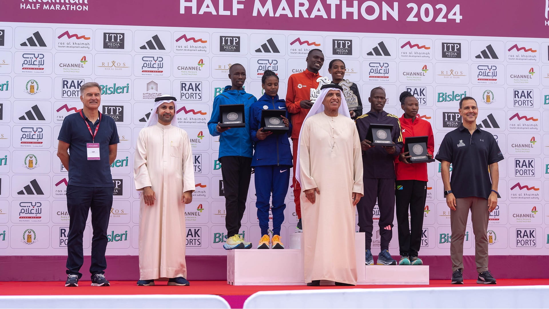 Image for the title: RAK Ruler attends Ras Al Khaimah Half Marathon 2024 