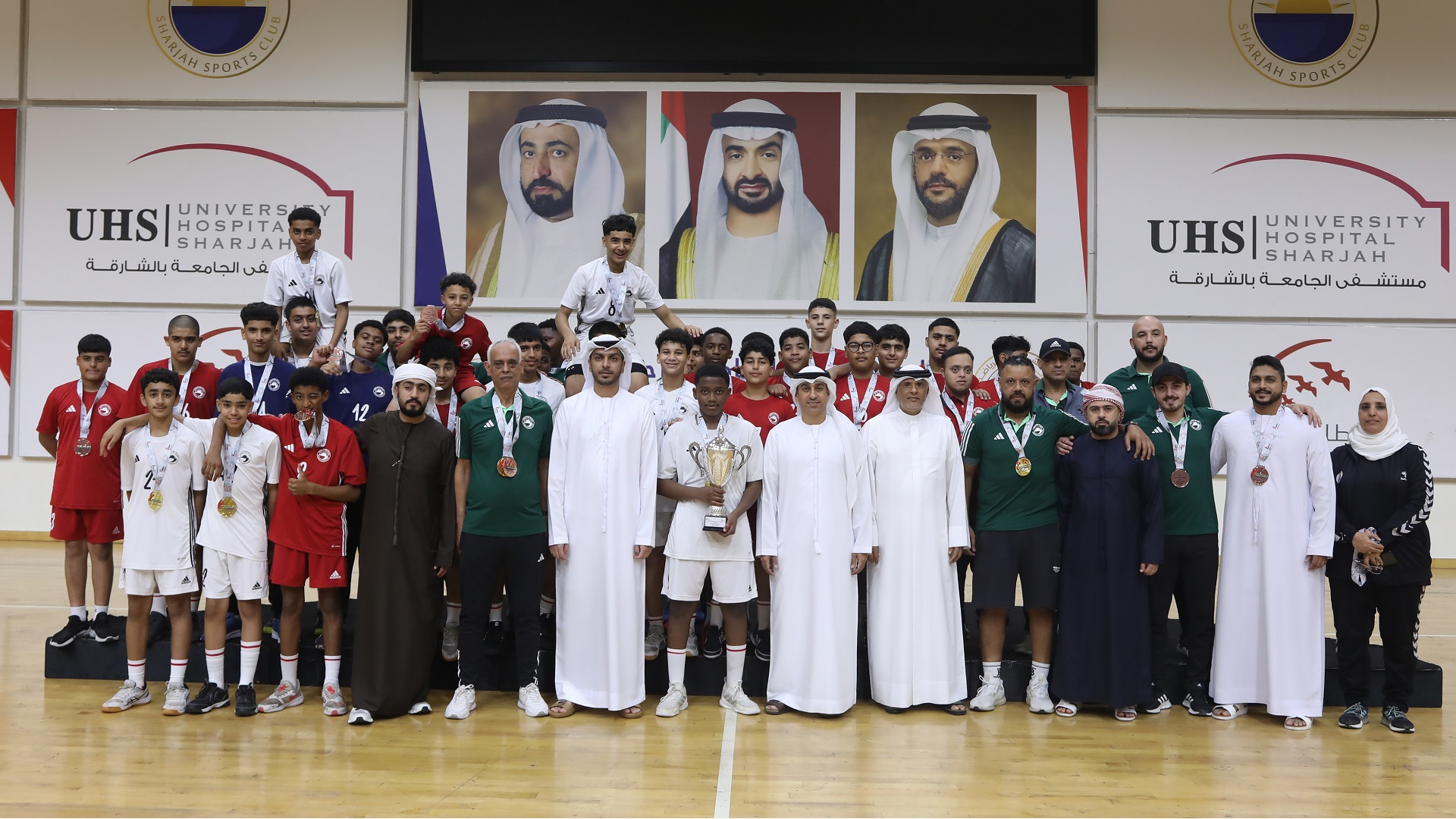 Image for the title: For the sixth time, Sharjah Juniors champion of Handball League 