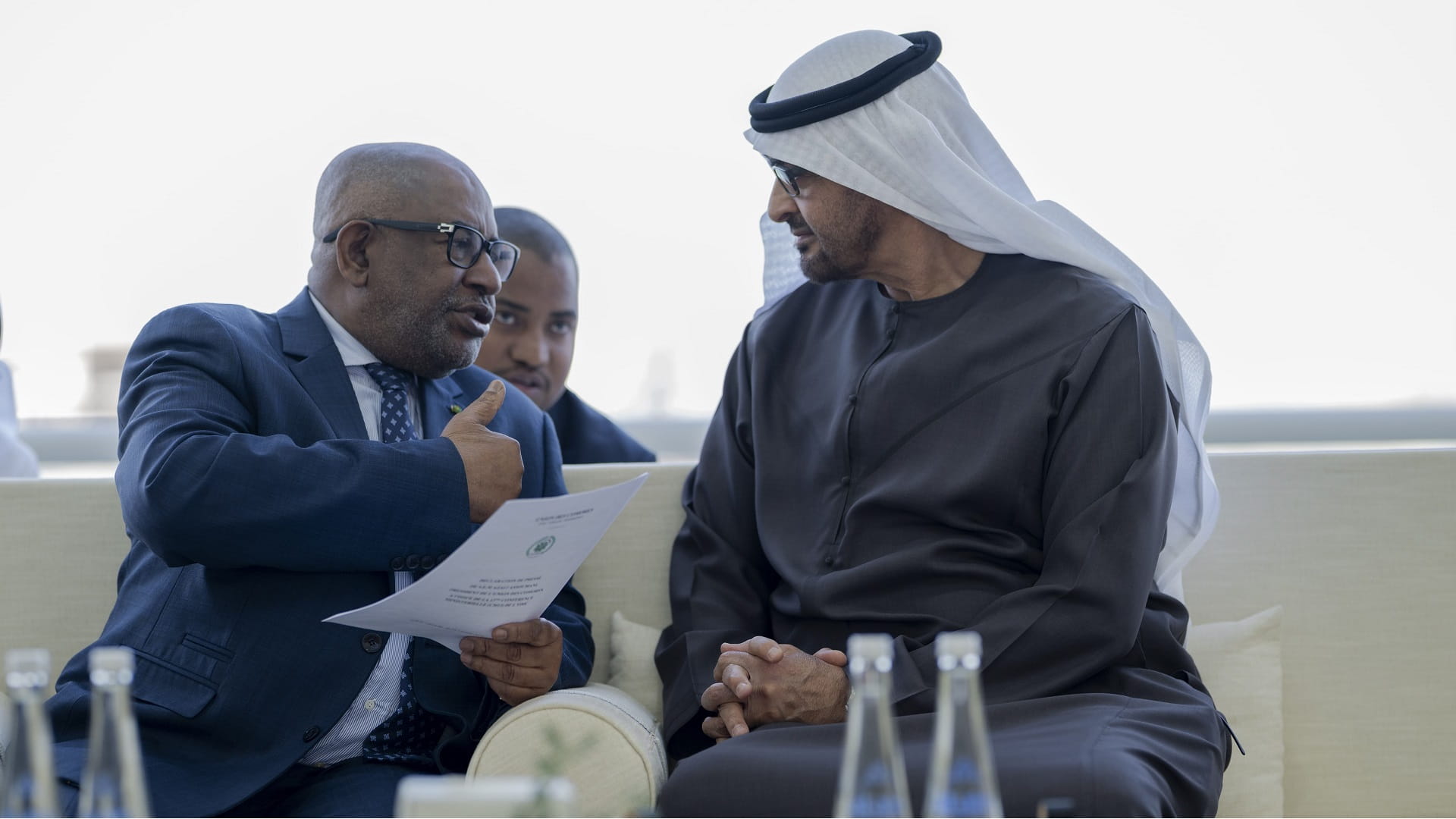 Image for the title: Mohamed bin Zayed receives President of the Union of the Comoros 