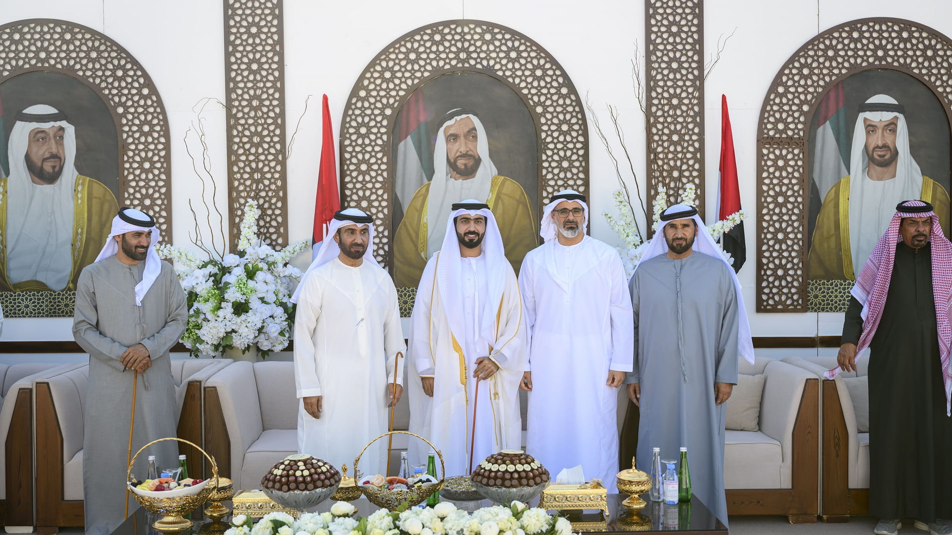 Image for the title: Khaled bin Mohamed attends Hamad Al Suwaidi wedding reception 