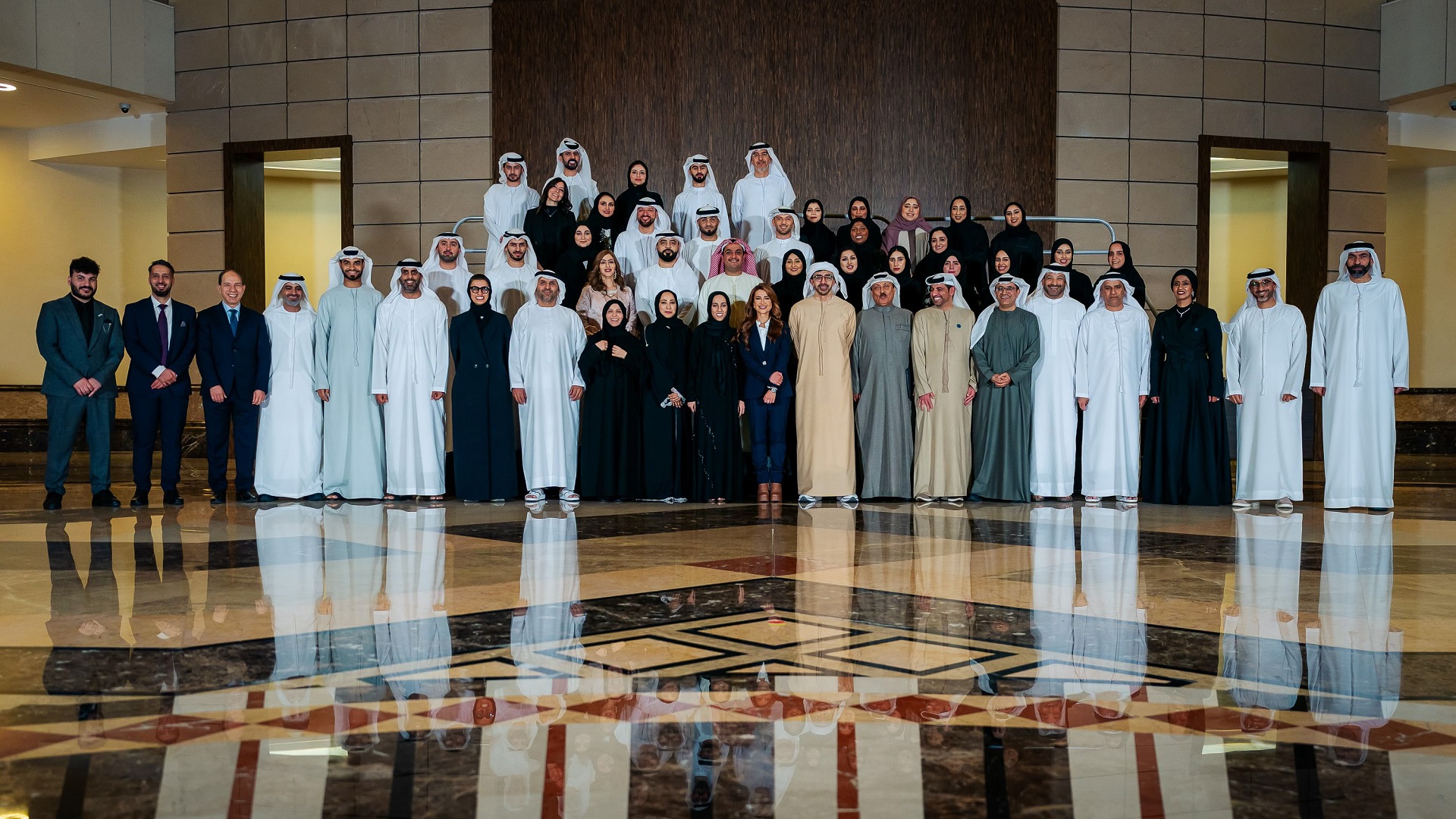 Image for the title: UAE FM attends graduation of 'Deraya Speakers Platform' 