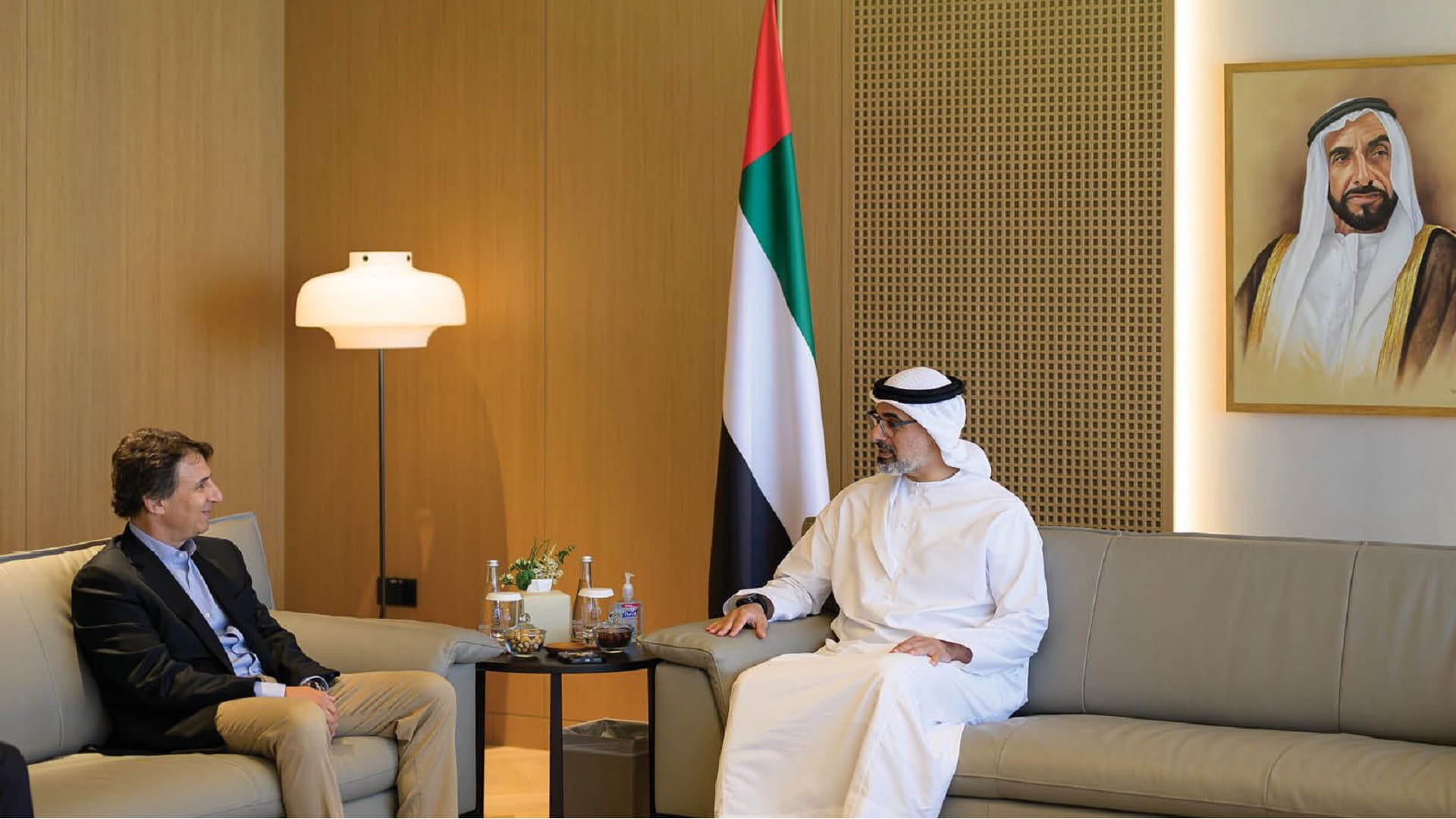 Image for the title: Khaled bin Mohamed meets CEO of Apollo Global Management 