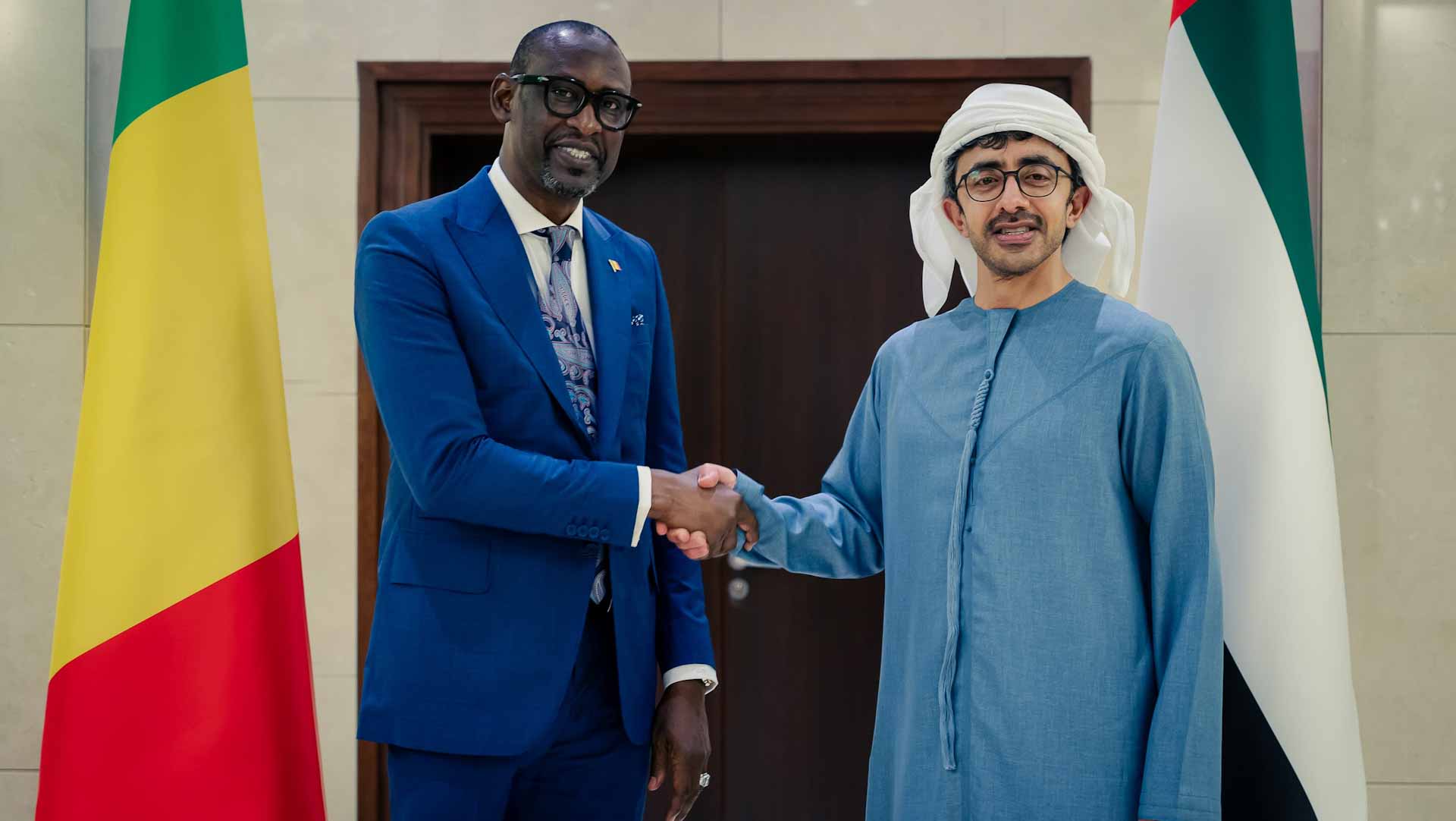 Image for the title: Abdullah bin Zayed receives Minister of Foreign Affairs of Mali 