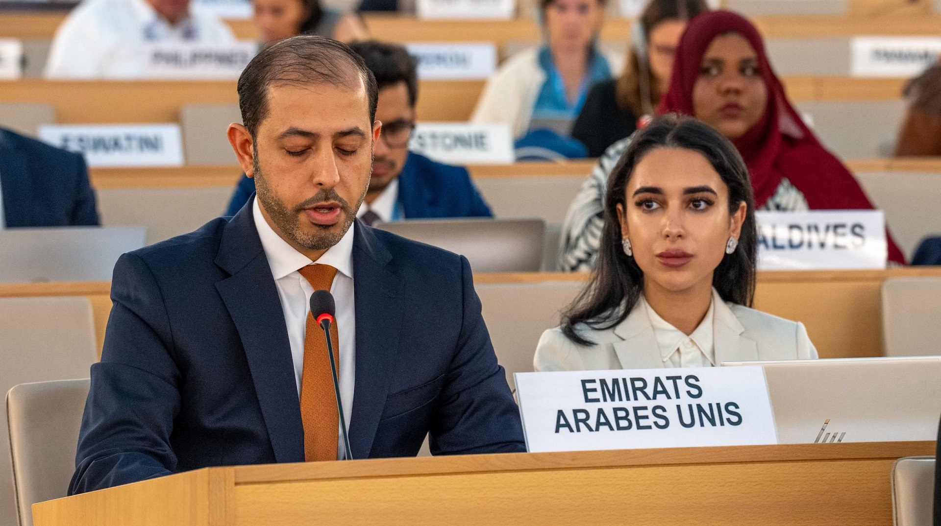 Image for the title: UAE delivers joint climate and human rights statement at UNHRC 