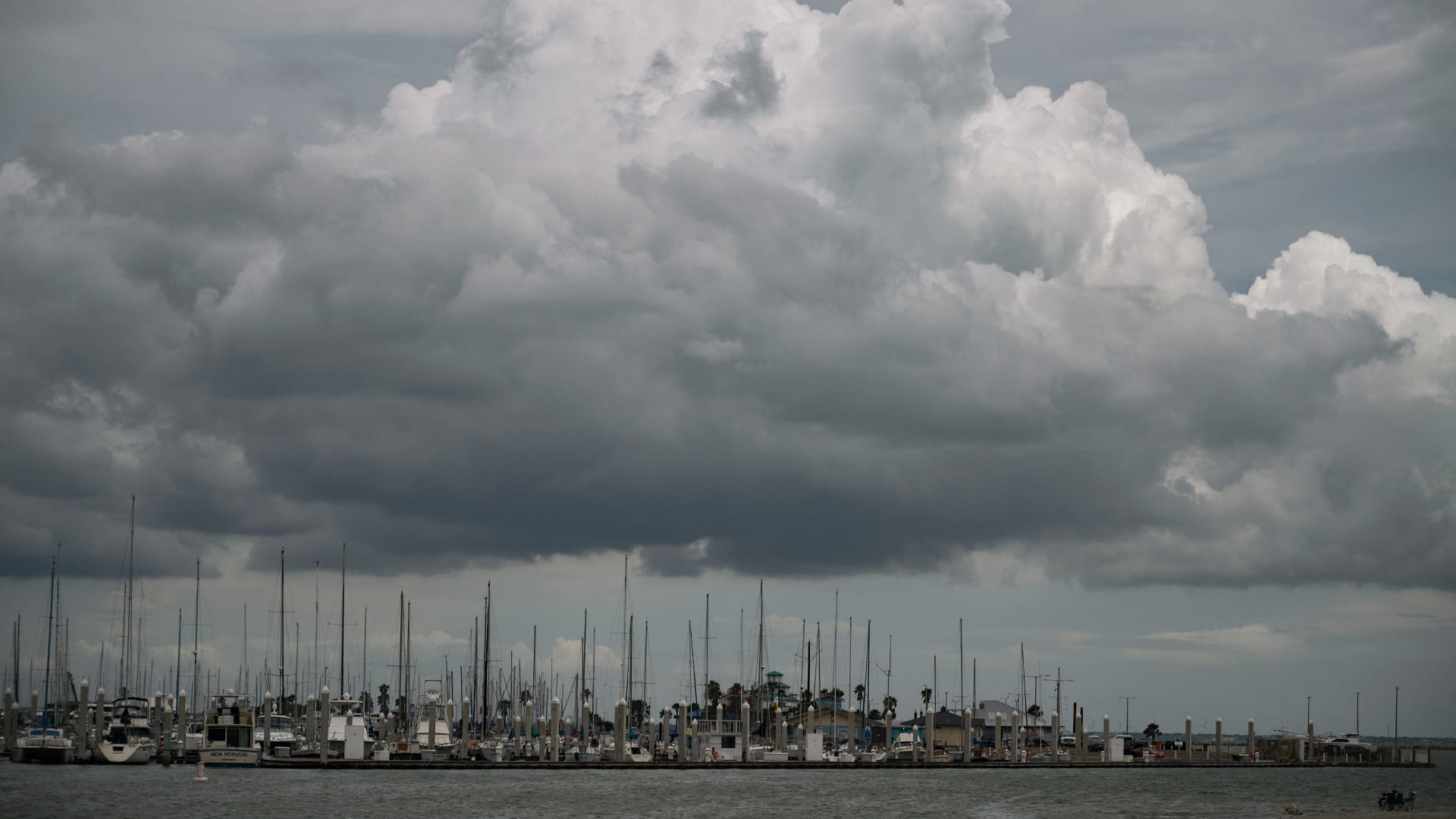 Image for the title: Texas hunkers down as storm Beryl approaches 