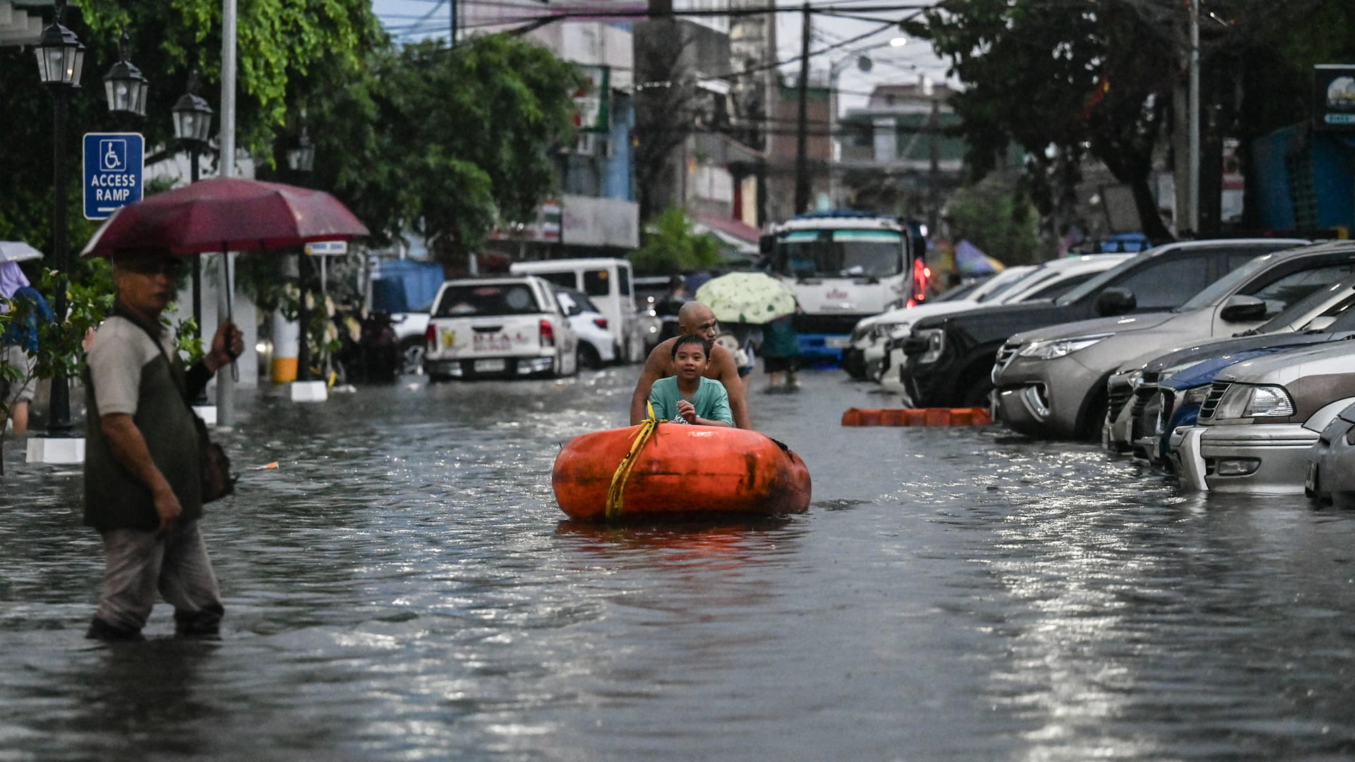 Streets Turned Into Rivers As Typhoon Gaemi Hits Philippines